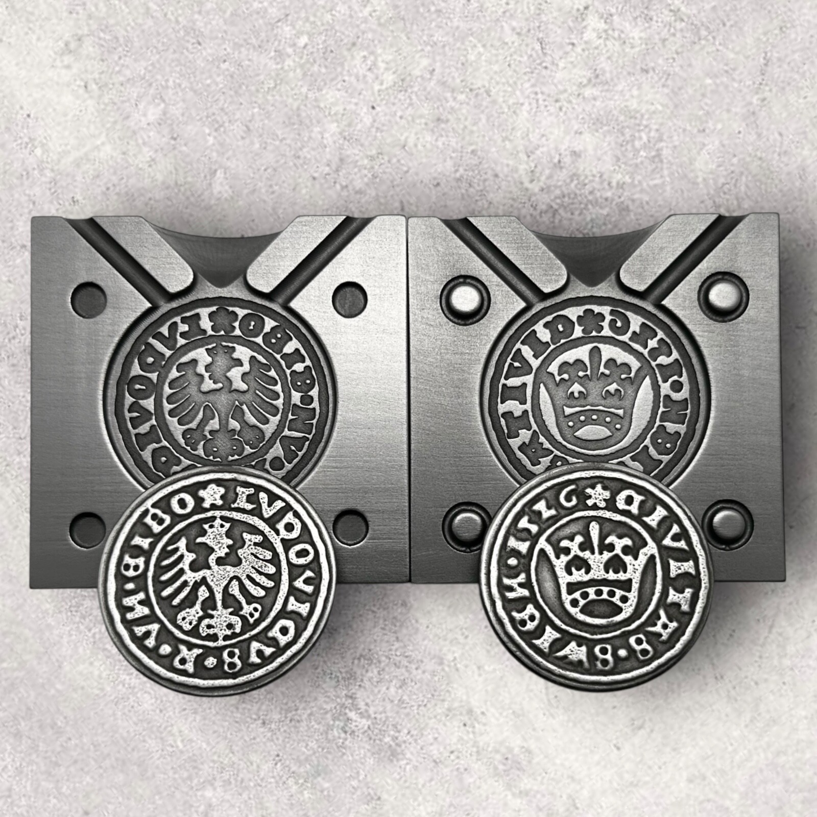 SWINDICA HALF GROSCHEN [1526 A.D.] - (2 Sided) Graphite Coin Mold