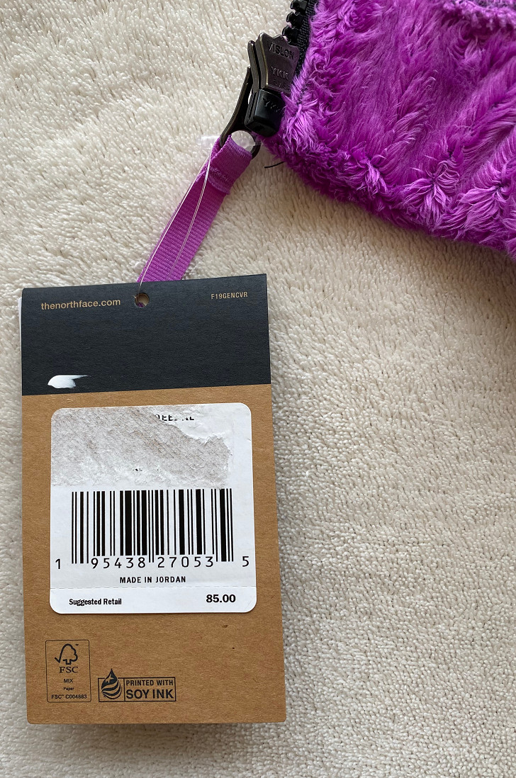 🌺NWT🌺 The North Face Girls Osolita Full Zip Fleece Jacket Sz XL 18 Violet