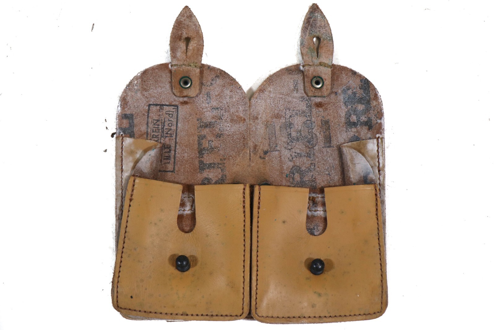 Authentic French Military Military Mas 49/56 Leather Ammo Pouch Magazine Rifle