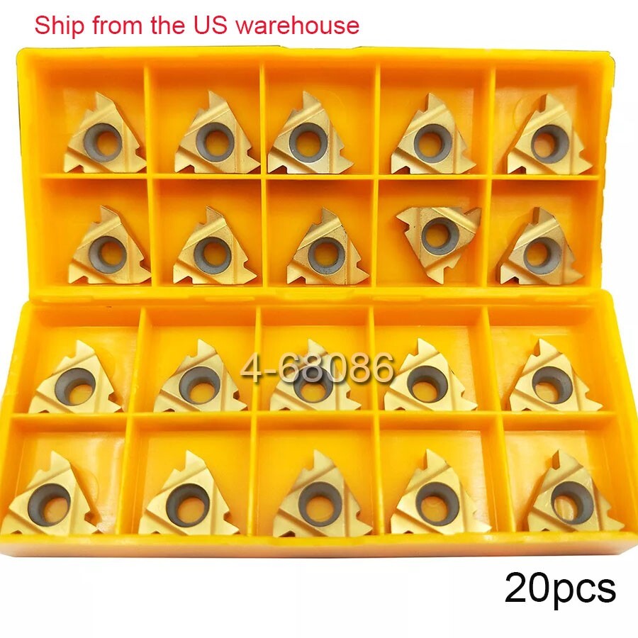 20PC 16IR 3/8 AG60 lathe Thread INSERT Carbide insert bit for steel SNR SEL USA