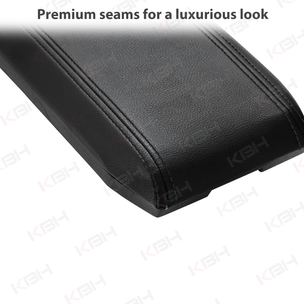 Fits 2010-2017 Chevy Equinox Leather Center Console Lid Armrest Cover Trim Black