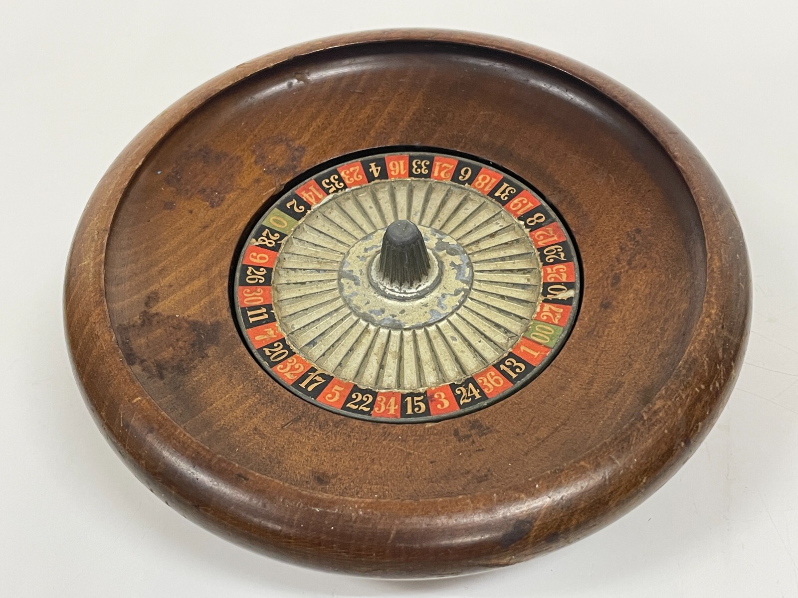 Wooden Mini Roulette Wheel Vintage