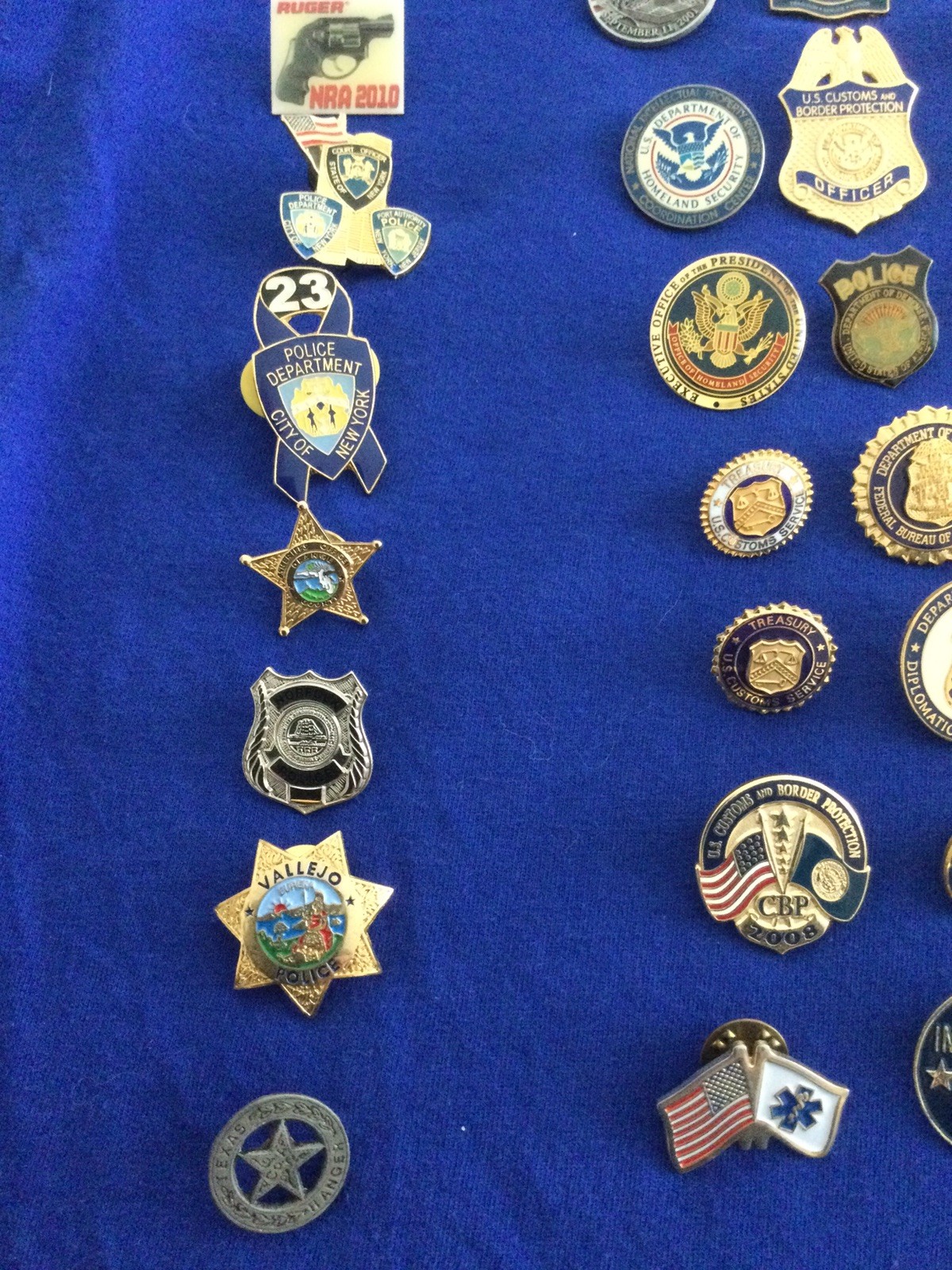 Lot of 50+ misc Law Enforcement Police Pins Badges - Federal State Local Int’l