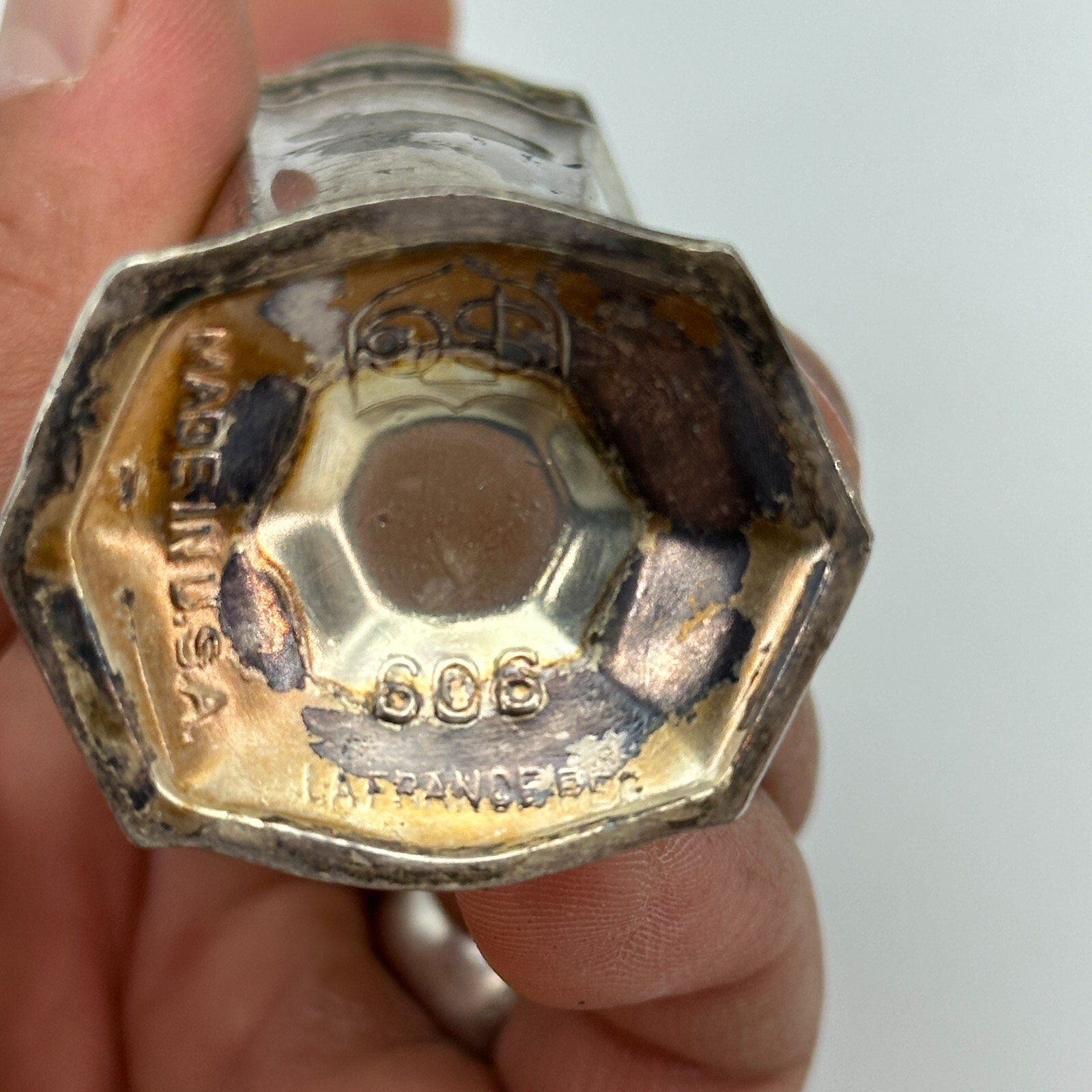 LAFRANCE 606 Silver Plated Salt And Pepper Shakers Vintage Art Deco Kitchen 4.5"