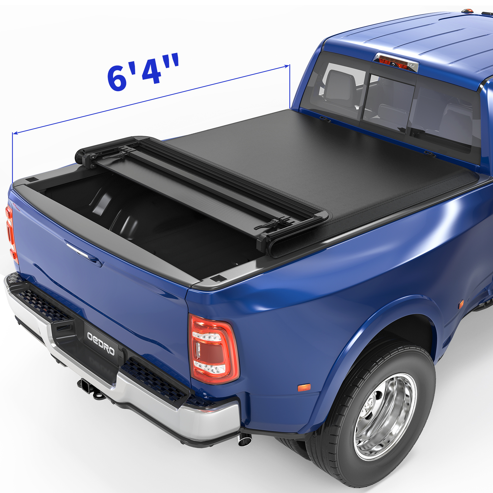 4-Fold 6.4FT/6.5FT Soft Tonneau Cover For 2002-2023 Dodge Ram 1500 2500 3500 Bed