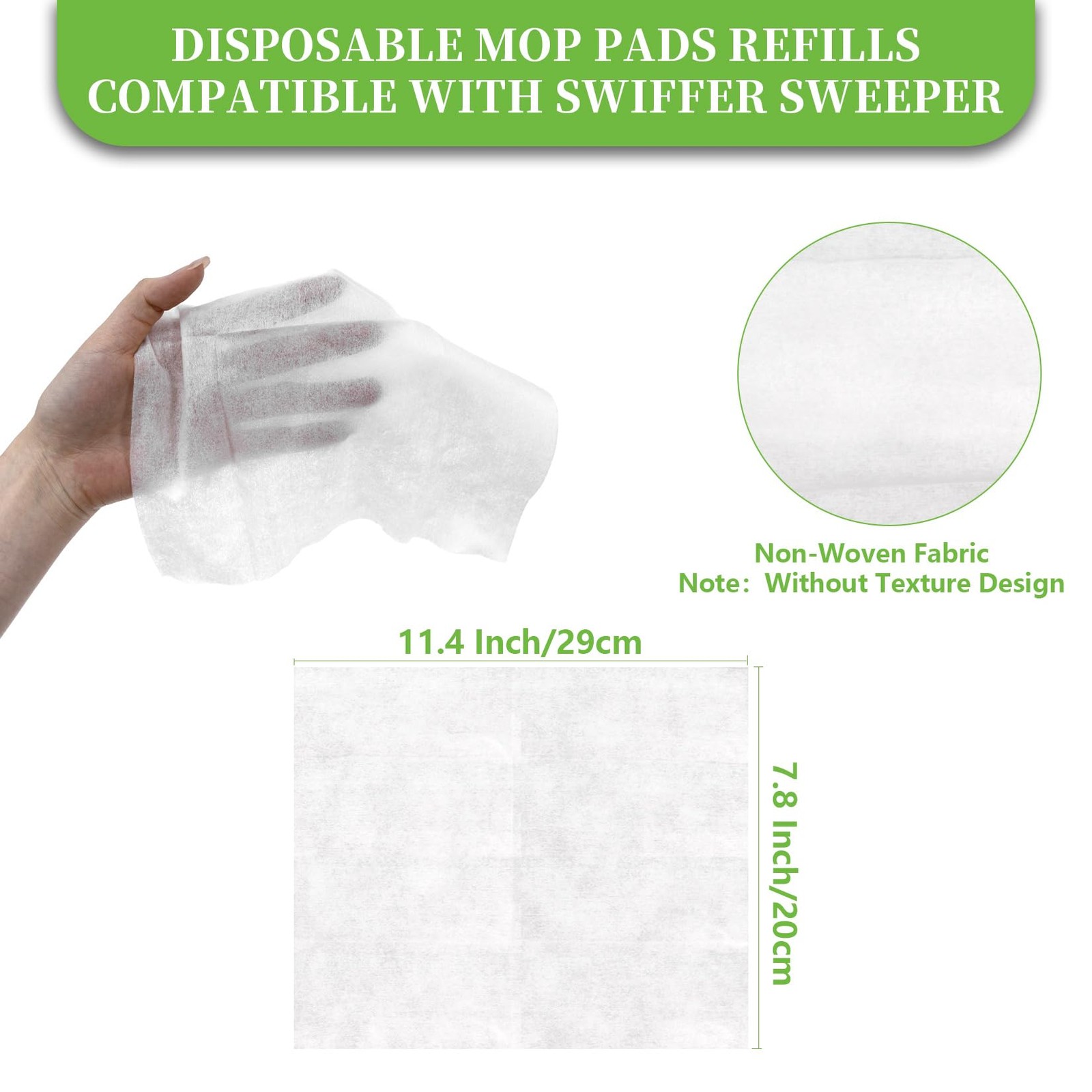 Dry Sweeping Cloths Disposable Mop Pads Refills Compatible with Swiffer