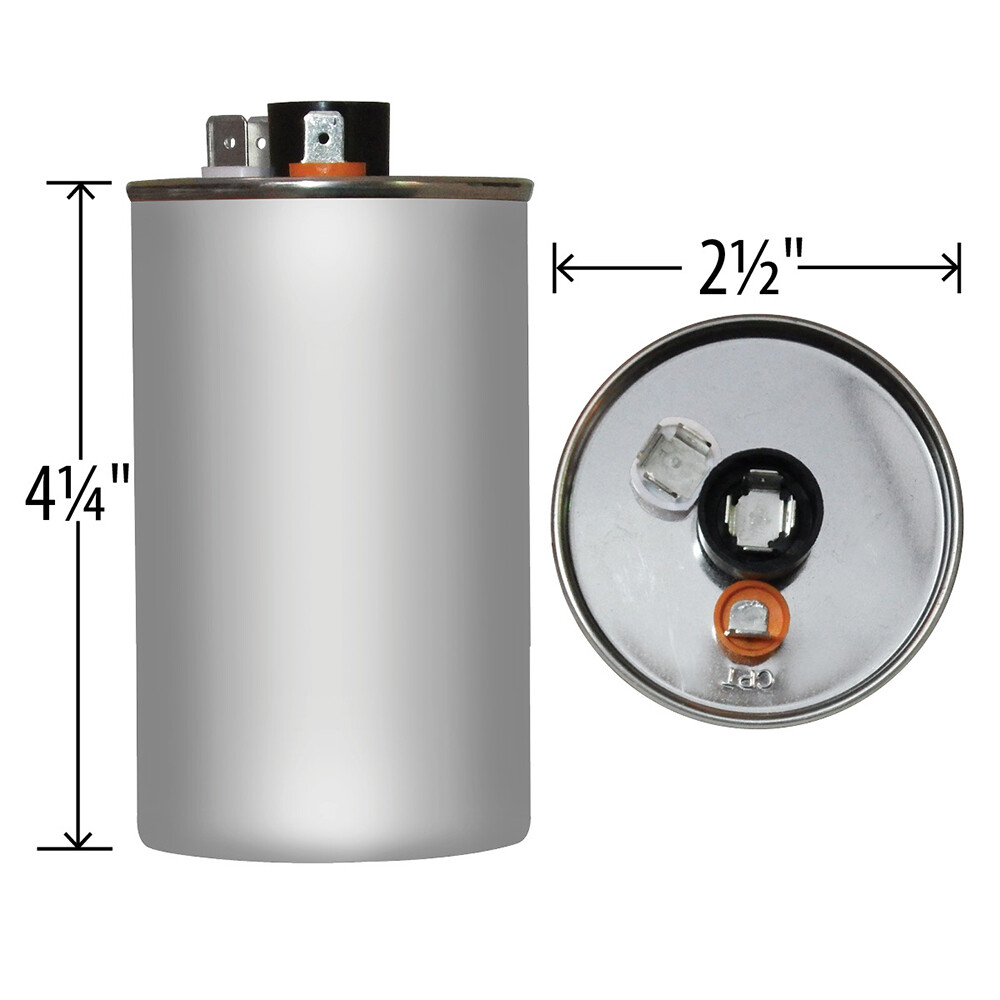 AmRad USA2228 Round Run Capacitor 70 uF MFD 370 / 440 Volt Made in USA