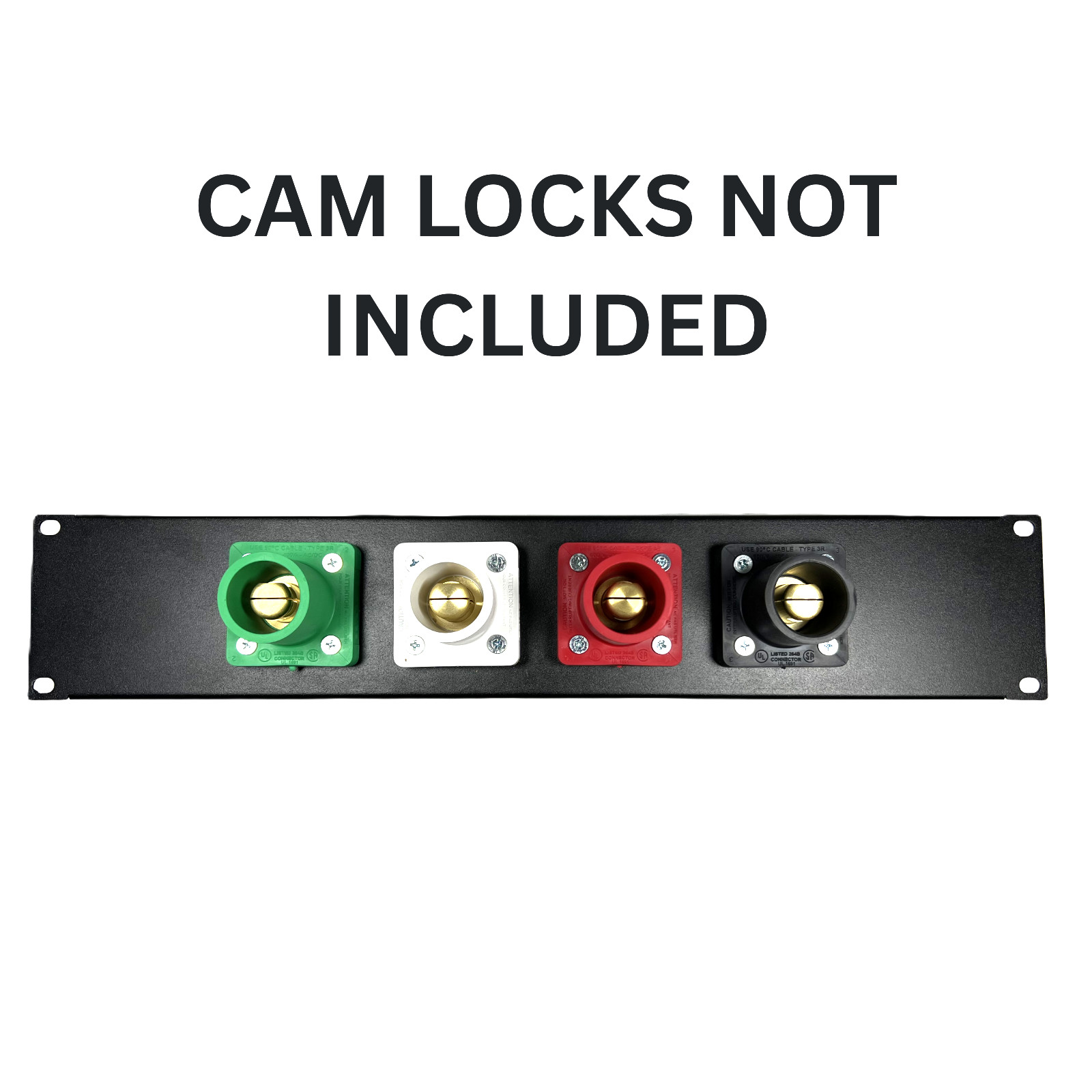 LASE 2U:CL4 for 4  CAM LOCK FEMALE Heavy Duty 12 GA RACK  PANEL 19" x 3.5"