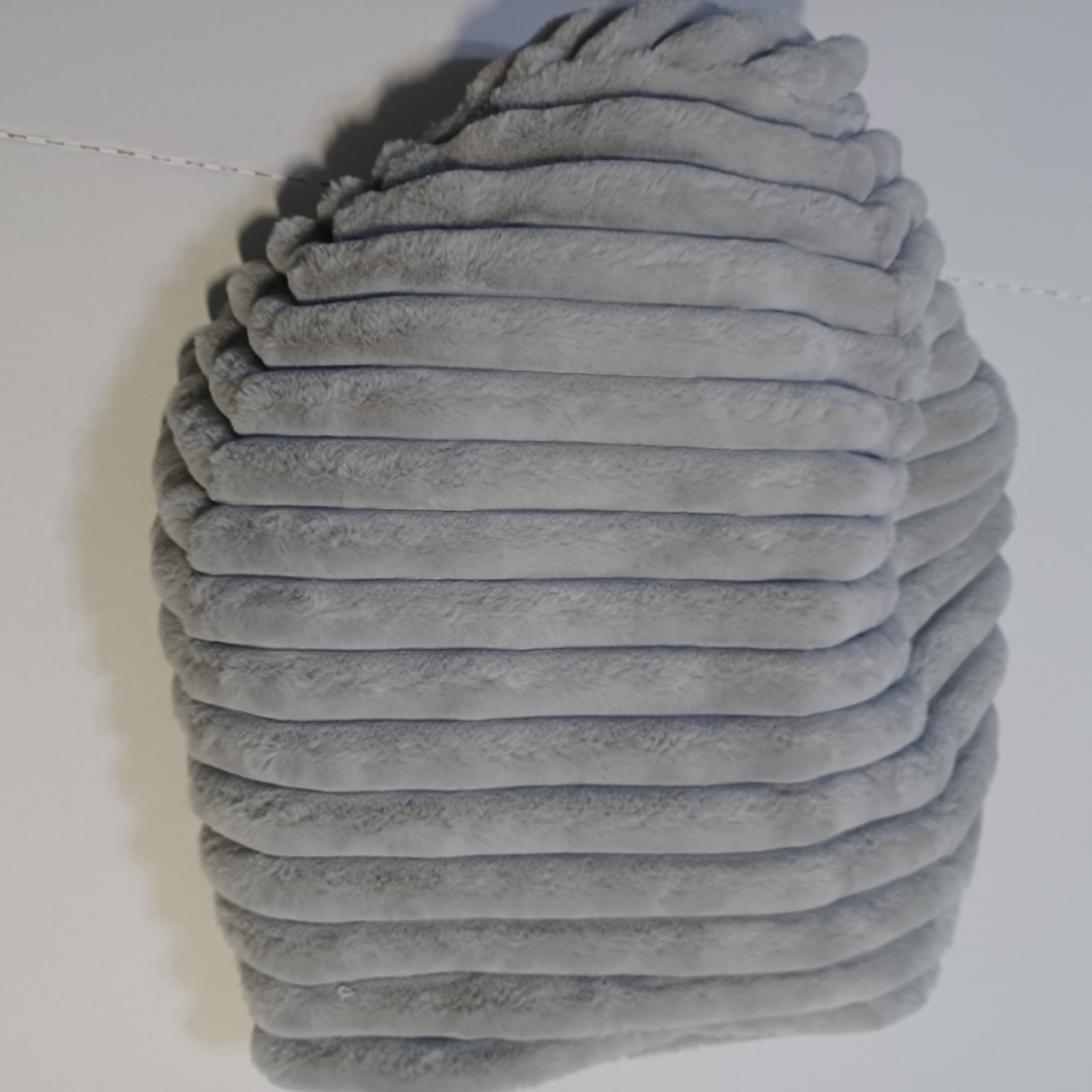 Pottery Barn Teen Channel Cloud Fur Bean Bag Cover Marketing Sample Light Gray