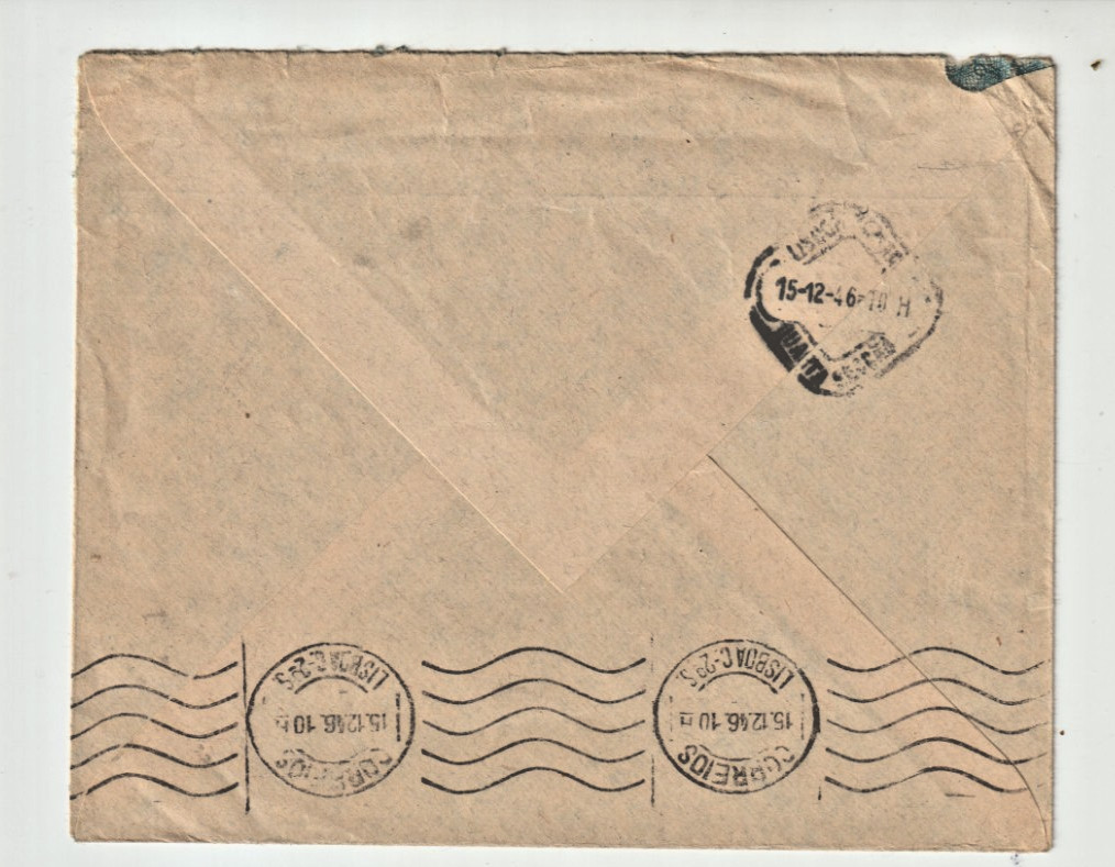 PORTUGAL - ANGOLA 1946 Commercial Advertising Cover to USA