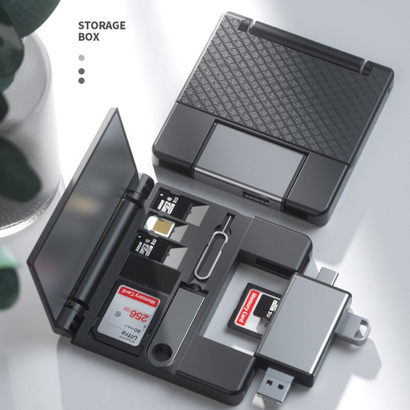 Multi-Port 4 in1 Universal SD TF Card Reader For iPhone, MacBook,Samsung Android