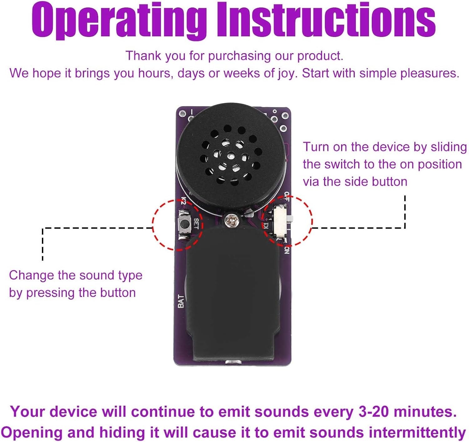 Prank Fart Pooter Noise Maker with 20 Fart Sounds, Compact Battery Operated