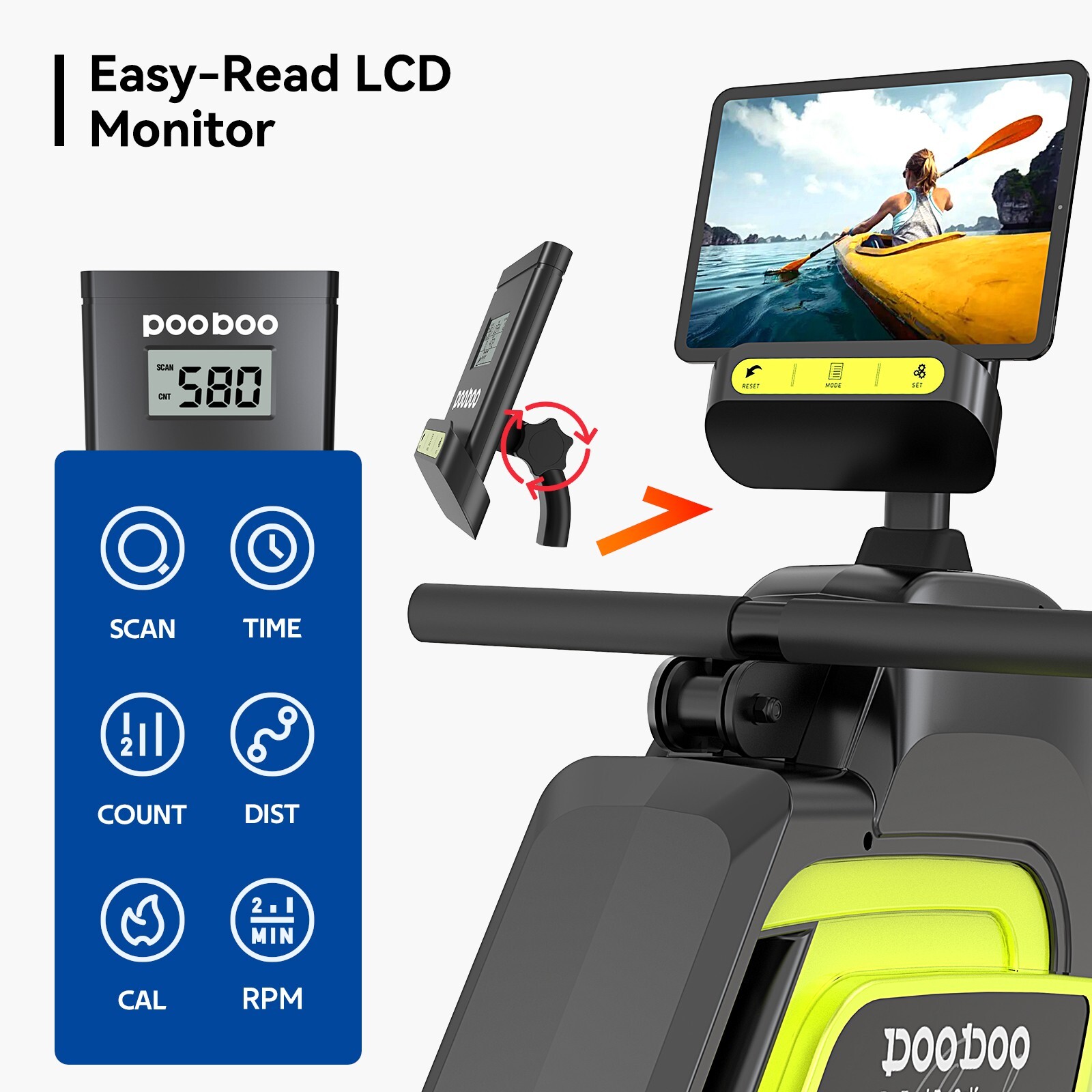 Magnetic Row Rowing Machine Concept 2 Rower Cardio Home Gym Exercise Equipment