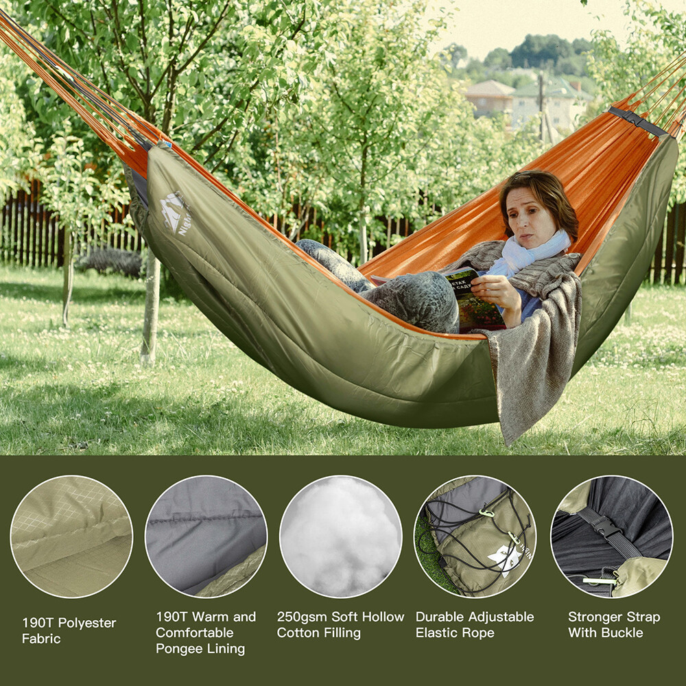 440lbs 1/2 Person Camping Hammock Tent Hanging Sleeping Bed with Mosquito Net US