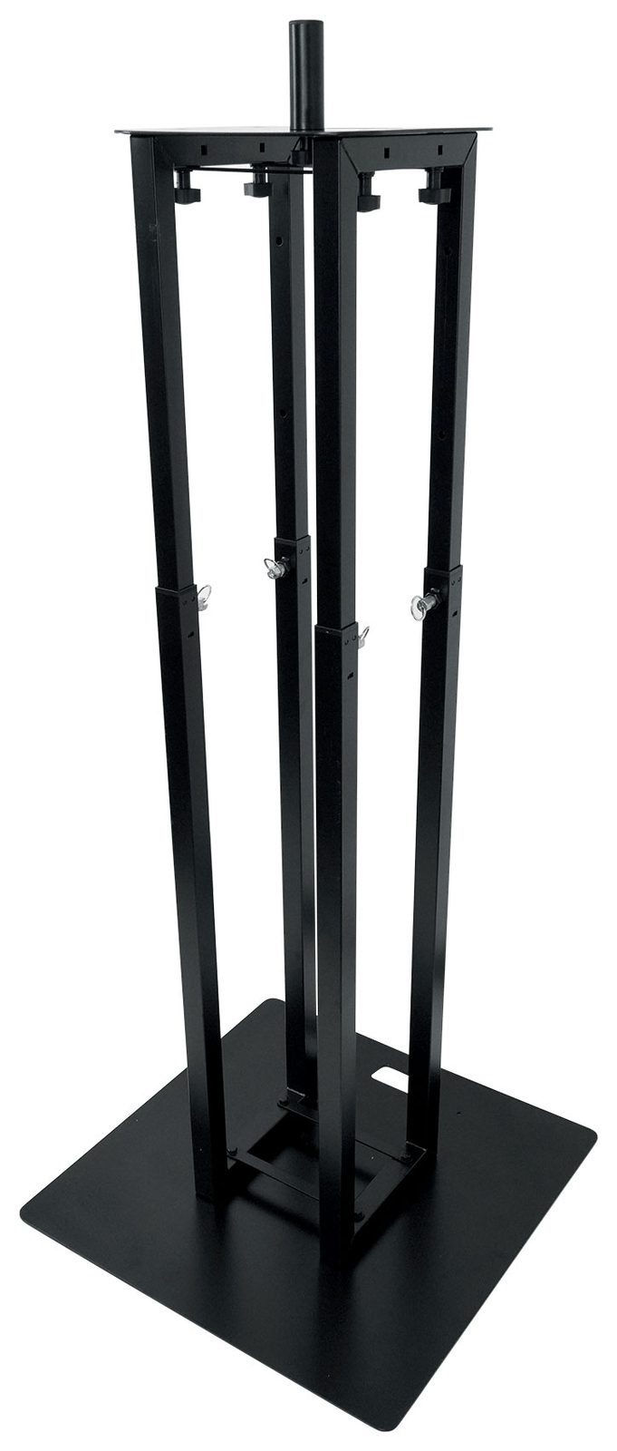 2) Rockville RTP33-TV Black Totem DJ Speaker/Lighting Stands+Detachable TV Mount