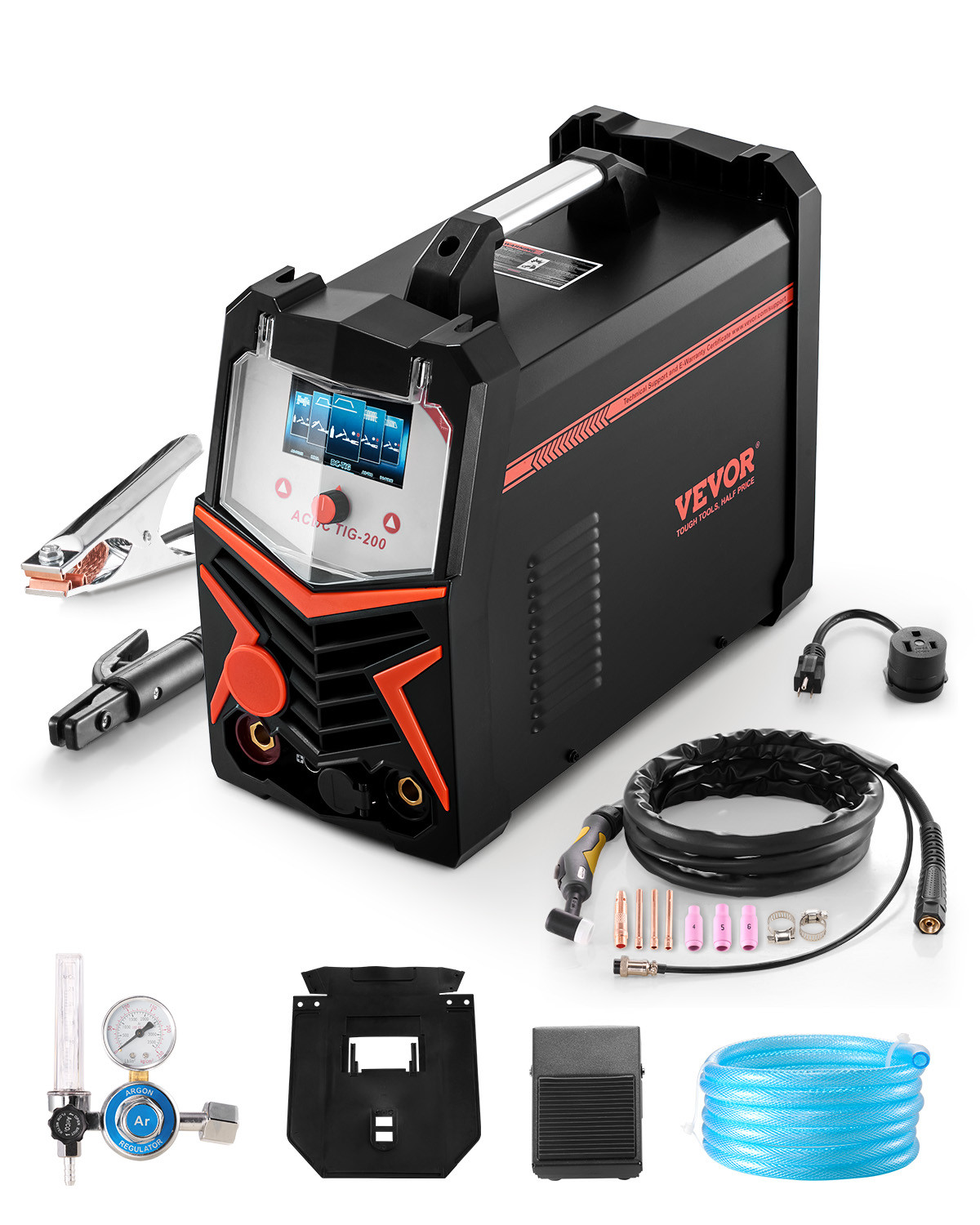 VEVOR TIG Welder 6-In-1 AC/DC Welding Machine Pulse Spot MMA Stick IGBT LED