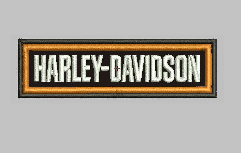 Vintage Harley Davidson embroidered rectangular patch Sew On 4.40" wide