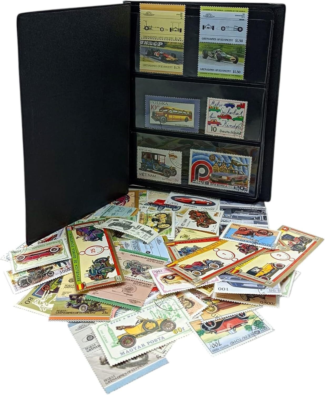 IMPACTO COLECCIONABLES | 100 Car Stamps Collection with Compact Album