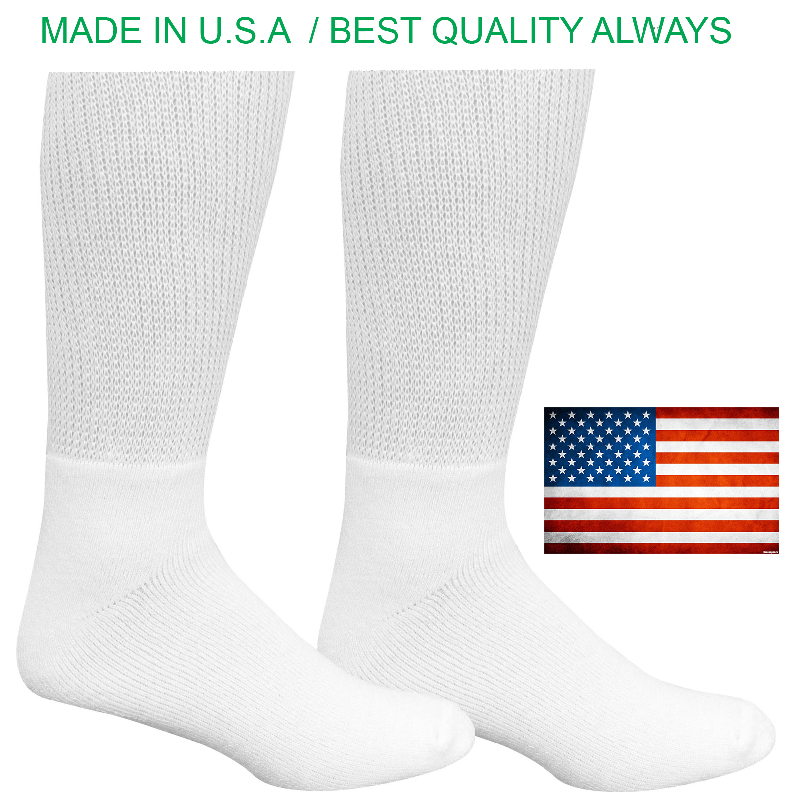 BEST QUALITY 3, 6, & 12 pairs Diabetic Socks Physician Approved MADE IN USA