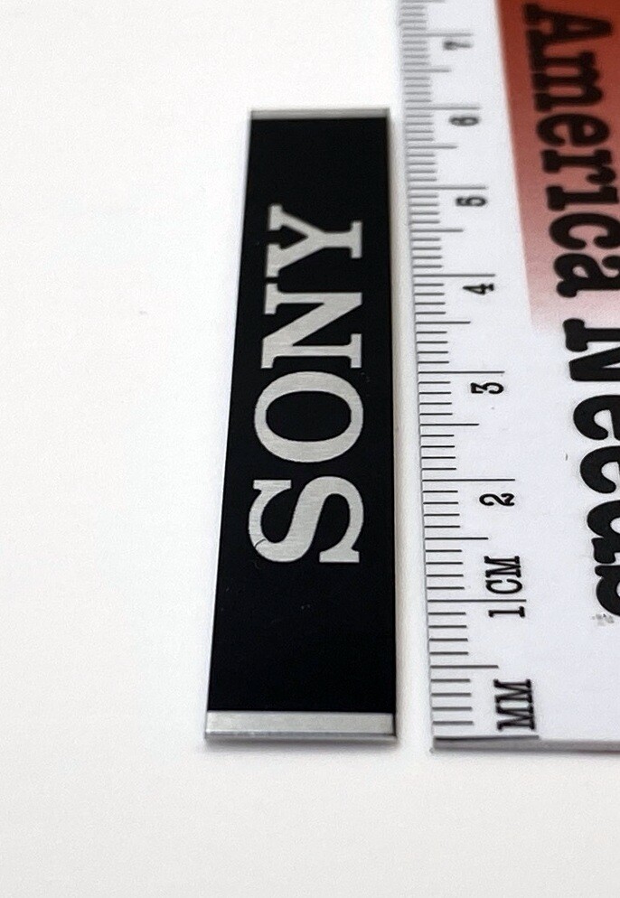 Sony Name Plate Badge Custom Made Aluminum Fits Sony Television