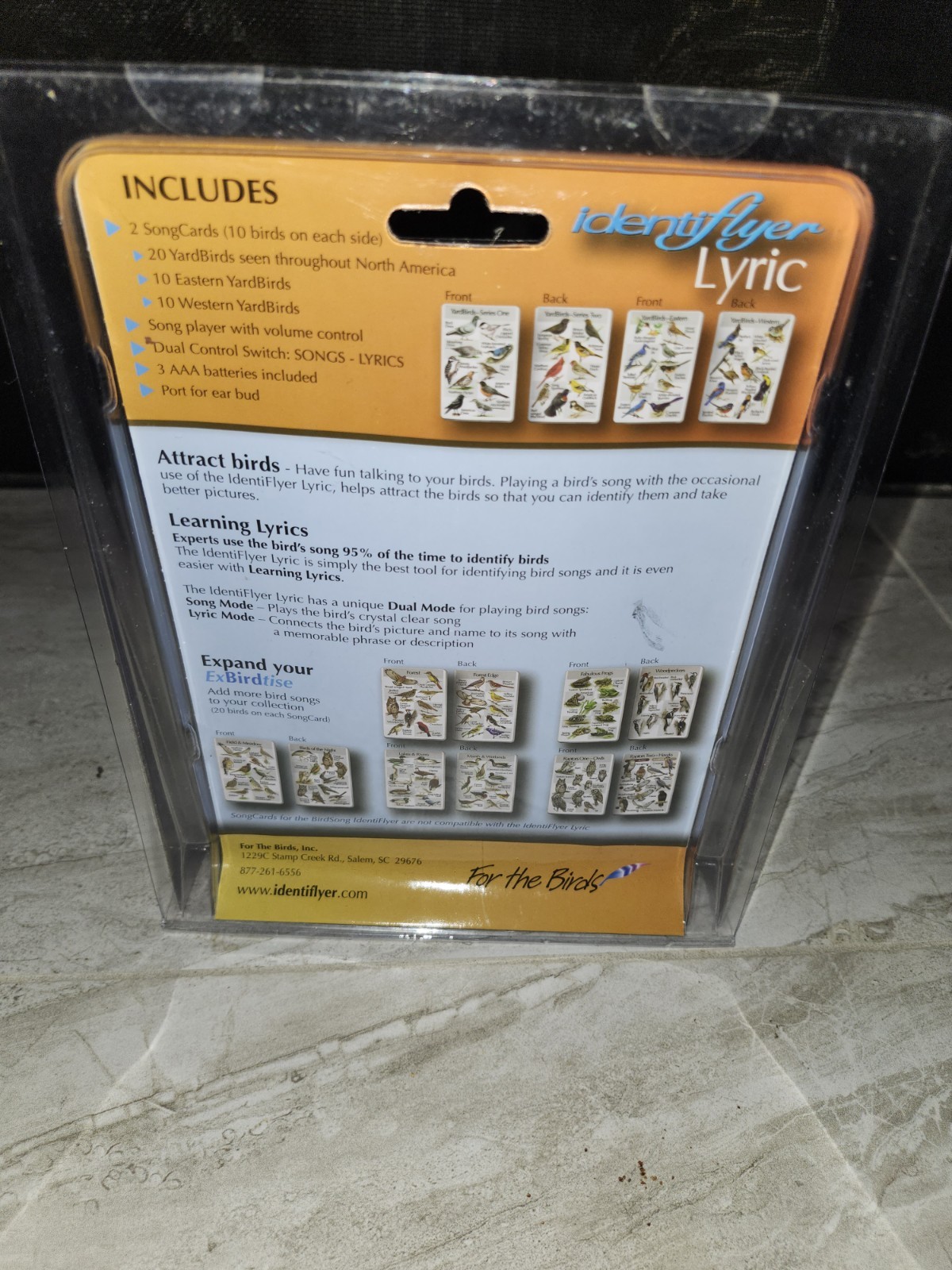 Identiflyer Lyric Bird Song Pocket Identification Learning Tool - Brand New