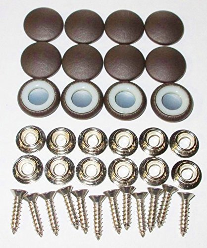 12 Dura Snap Upholstery Buttons Chocolate Brown Choice Of Size And Screws