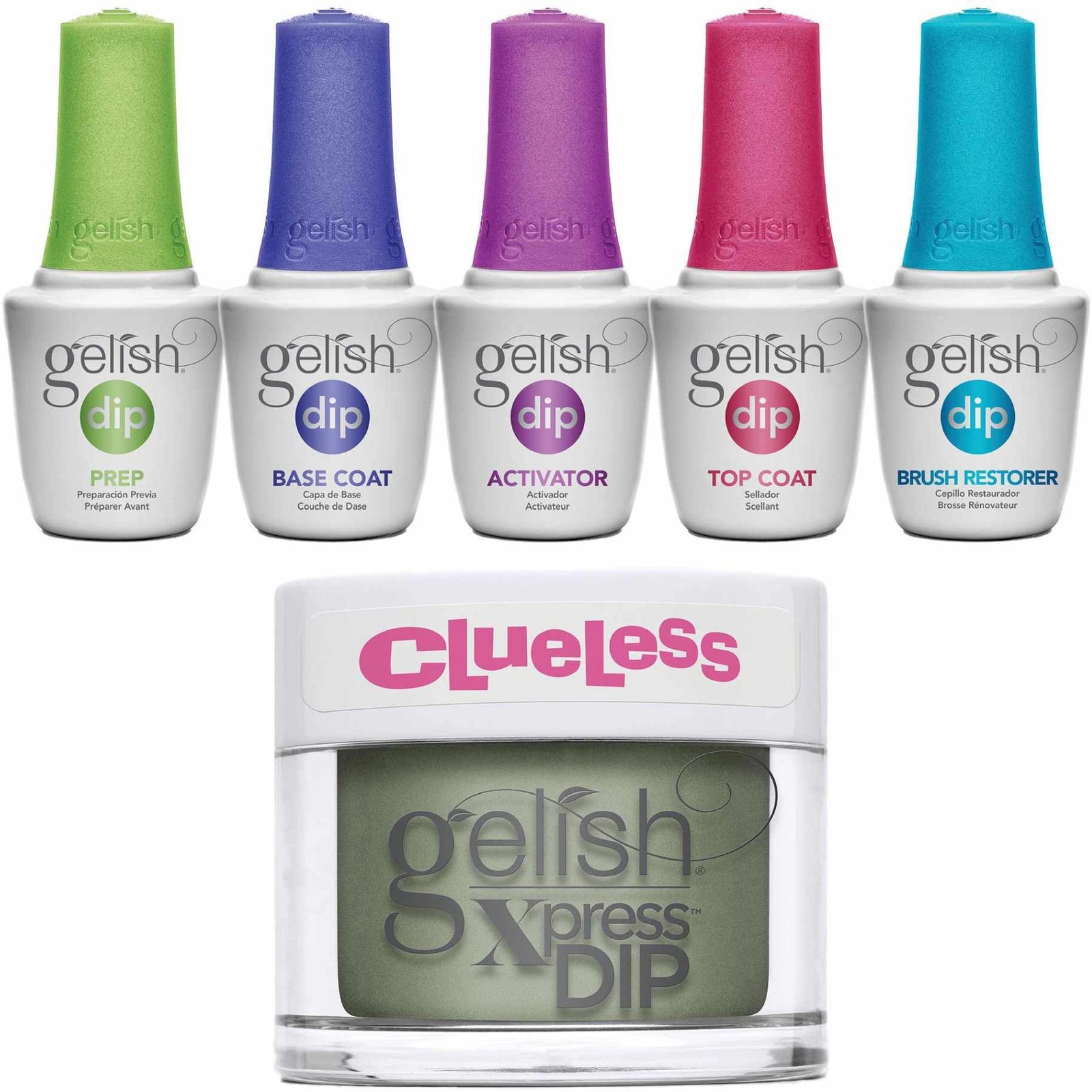 Gelish Dip Bundle, Includes Basix Kit and Sage Green Creme Dip Powder