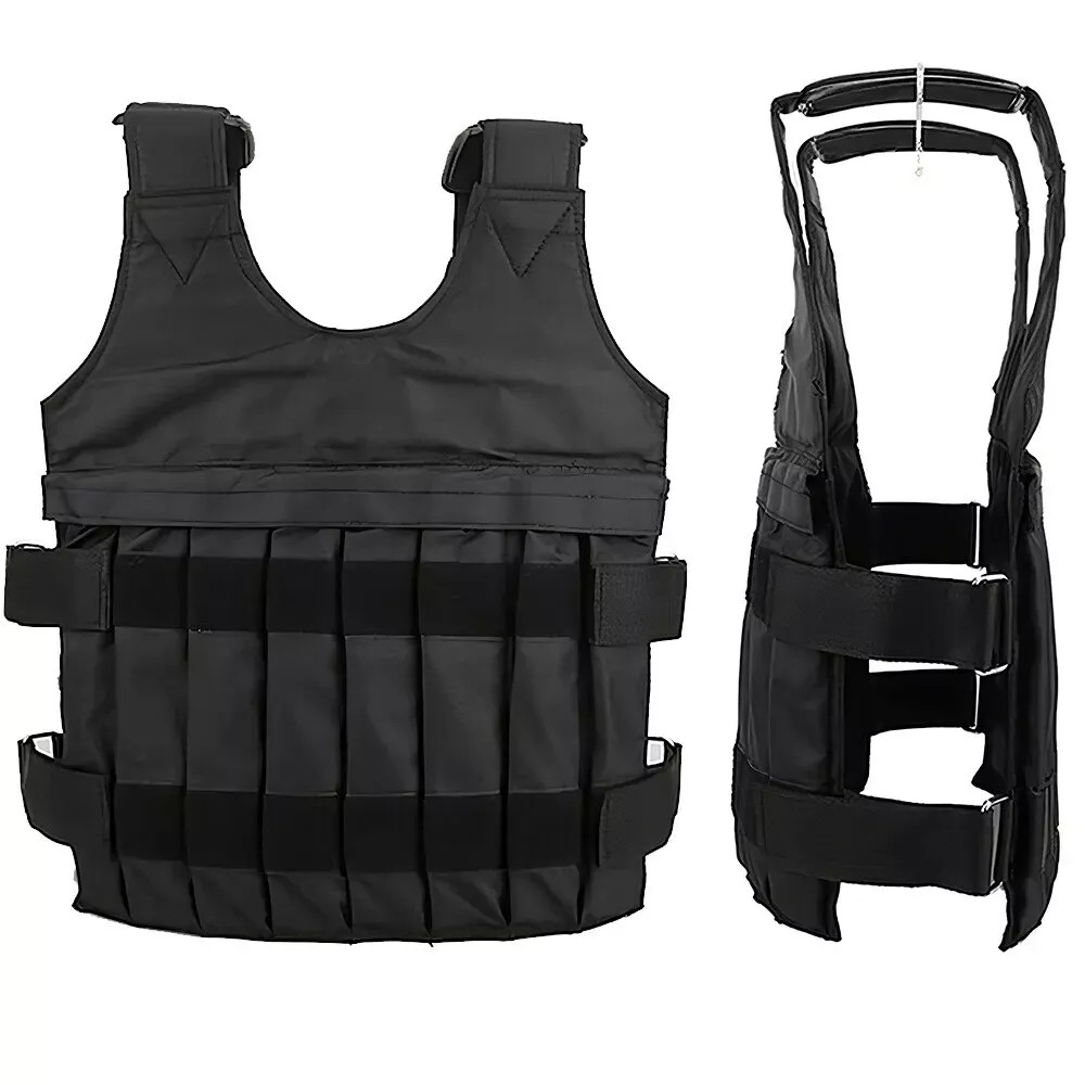 Exercise Weighted Vest Fitness Training Workout Sport 110lbs Weighted Adjustable