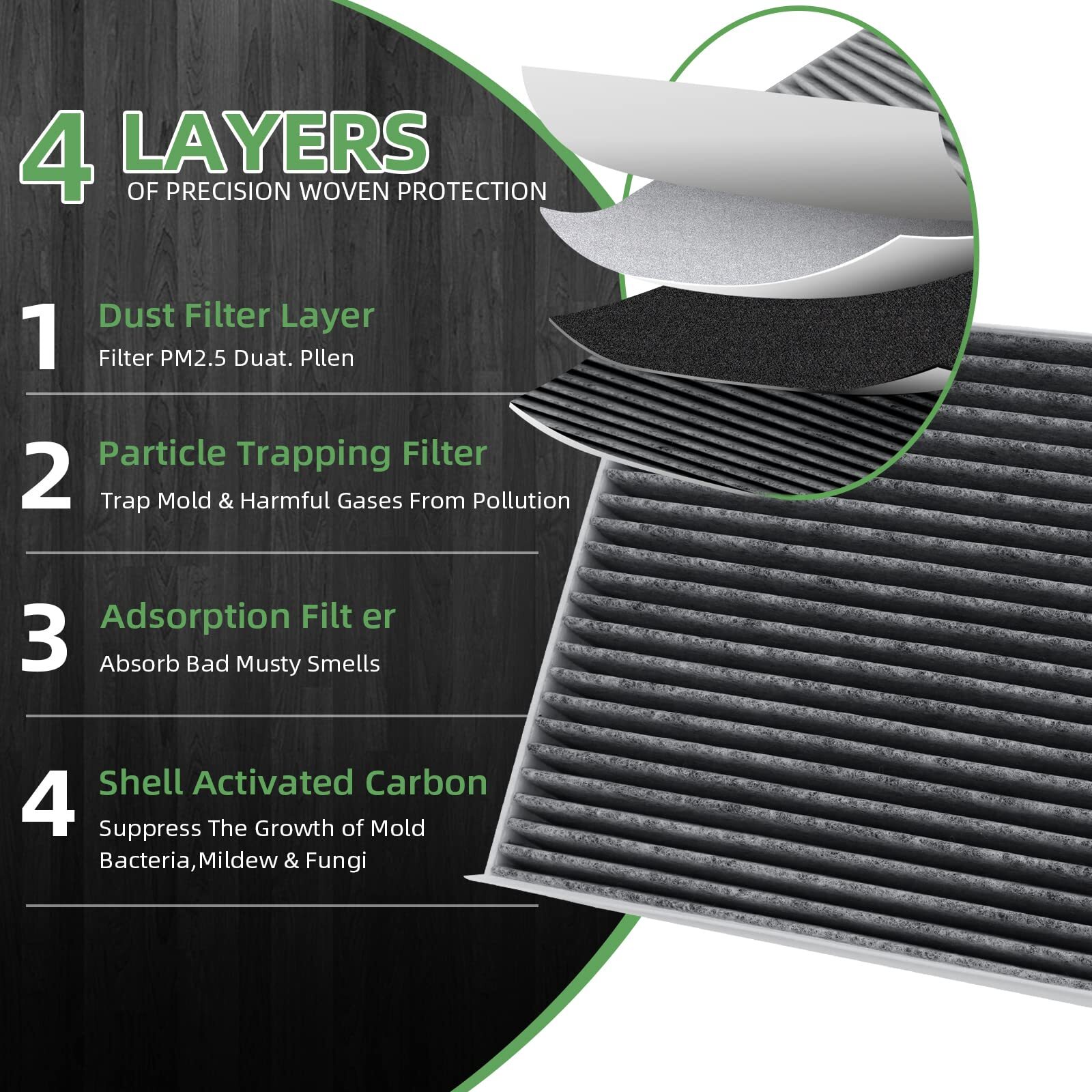 2PCS CF10285 Cabin Air Filter fit TOYOTA LEXUS CHARCOAL CARBON Fast shipping
