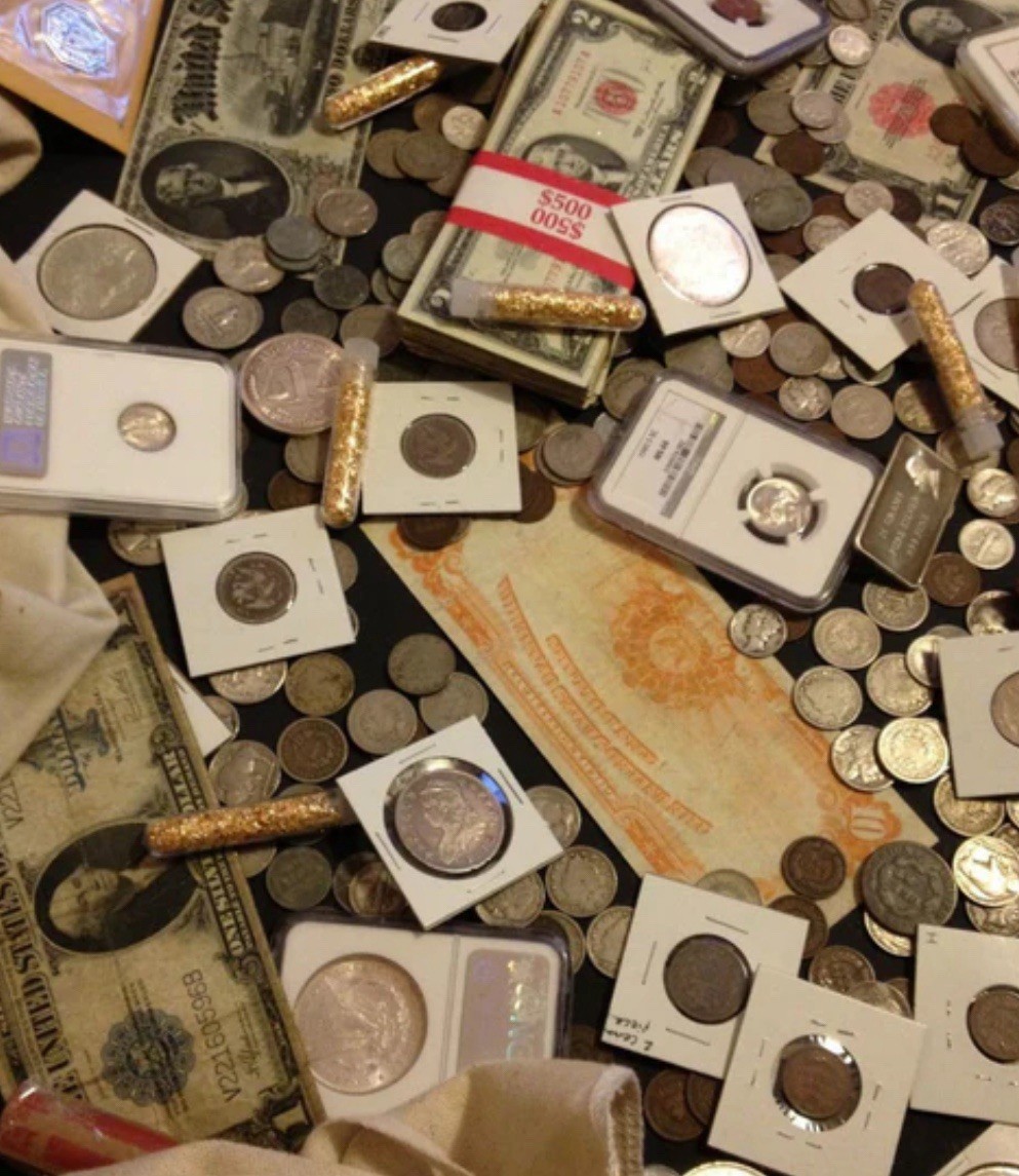 SILVER ESTATE LOT SALE ~ OLD COINS BULLION SILVER BARS .999 GOLD ~ 90% 40% HOARD