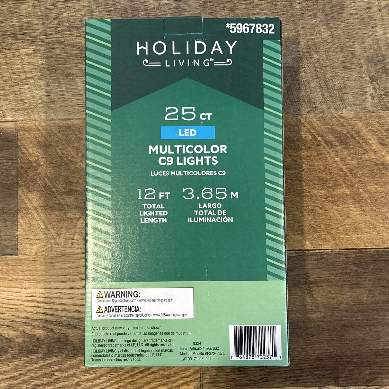 Holiday Living 25 Count LED Multicolor C9 Lights 12 Ft Light Length New 5967832