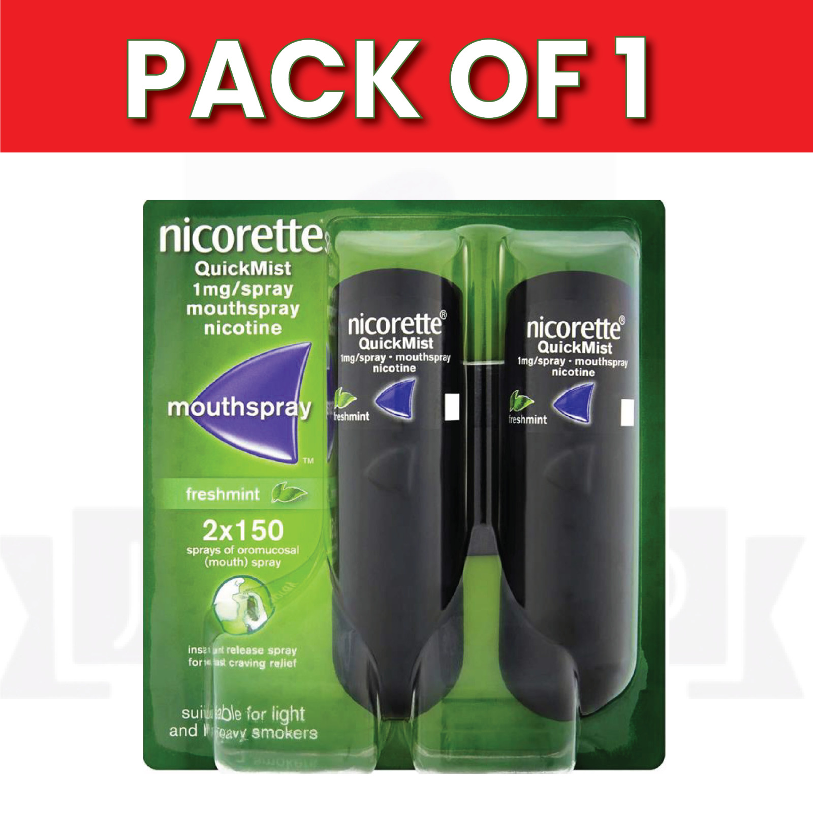 Nicorette Quickmist Duo, (2 x 150) sprays