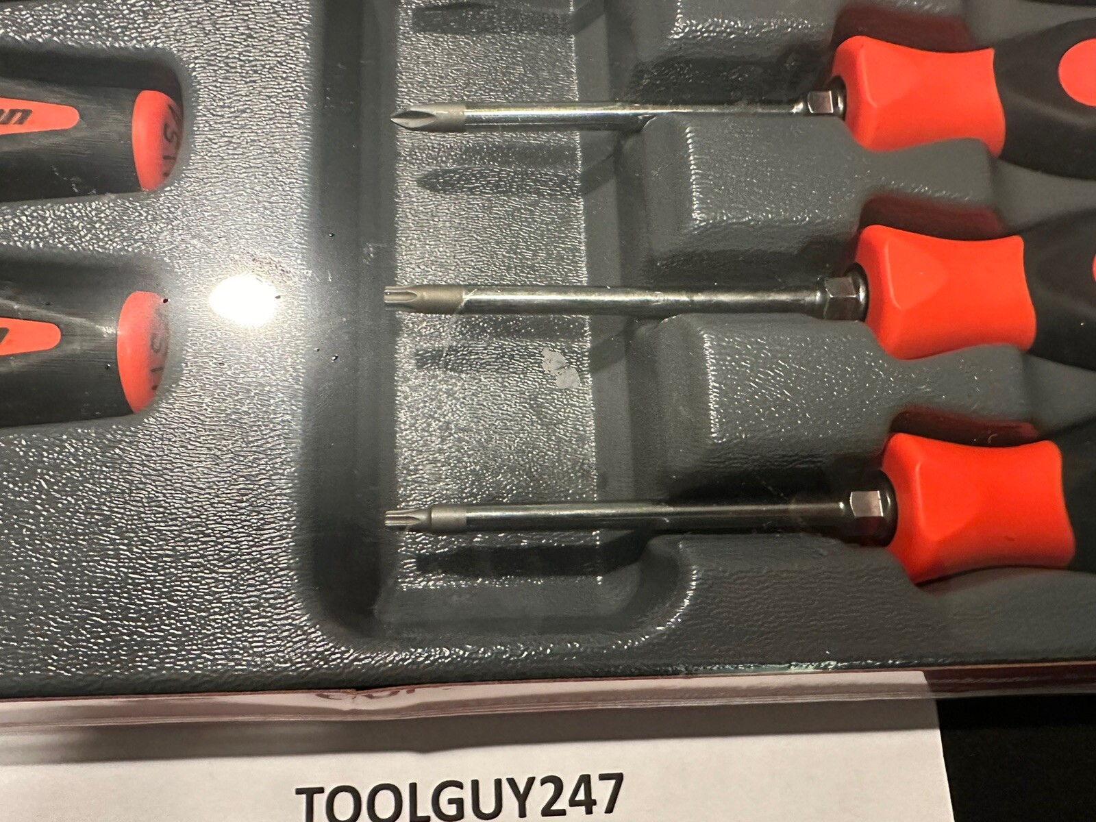 SNAP ON TOOLS SGDXW120B O 12 pc ORANGE Soft Grip Combination Screwdriver Set +