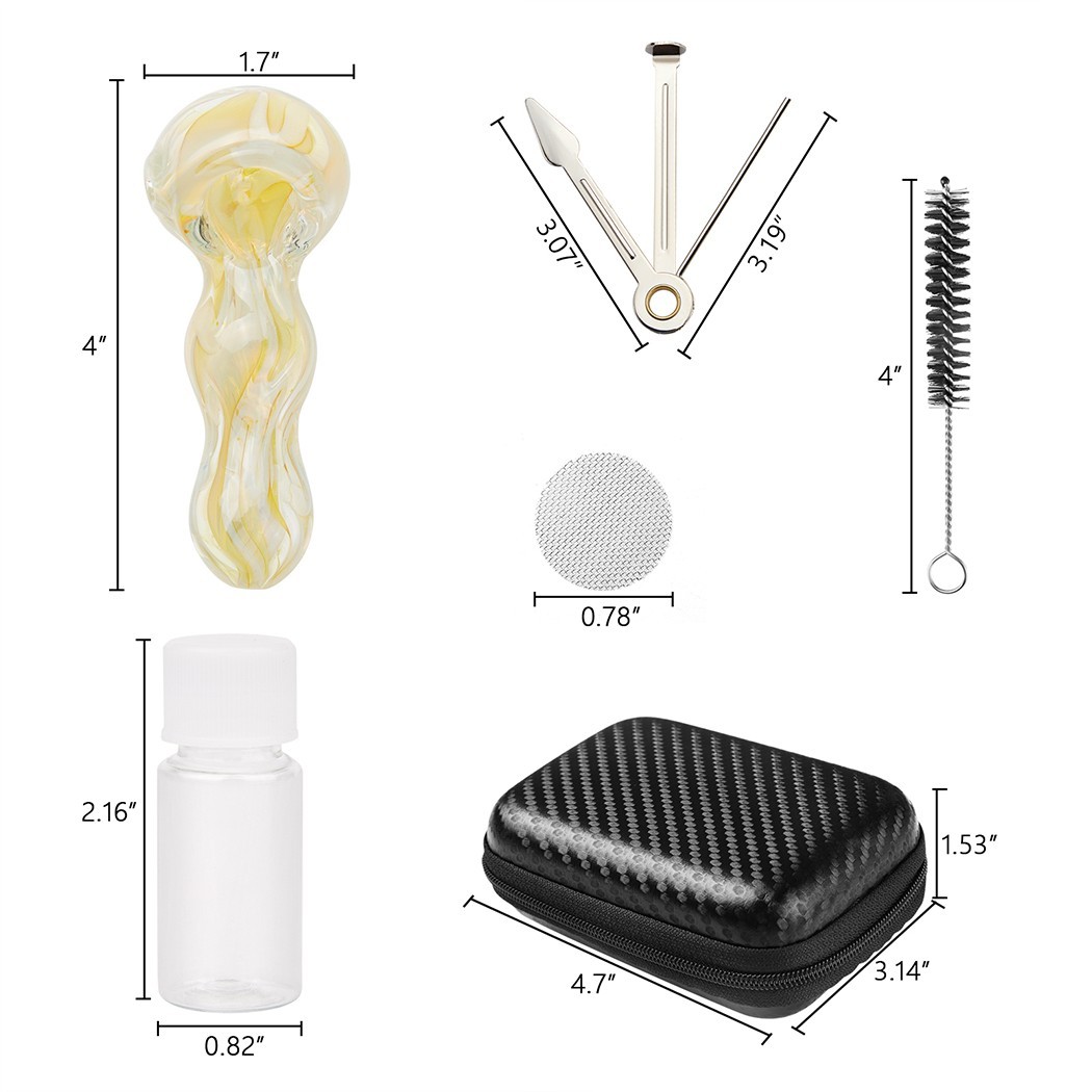 4 Inch Tobacco Smoking Glass Pipe Gorgeous Bowl Collectible Handmade Pipes