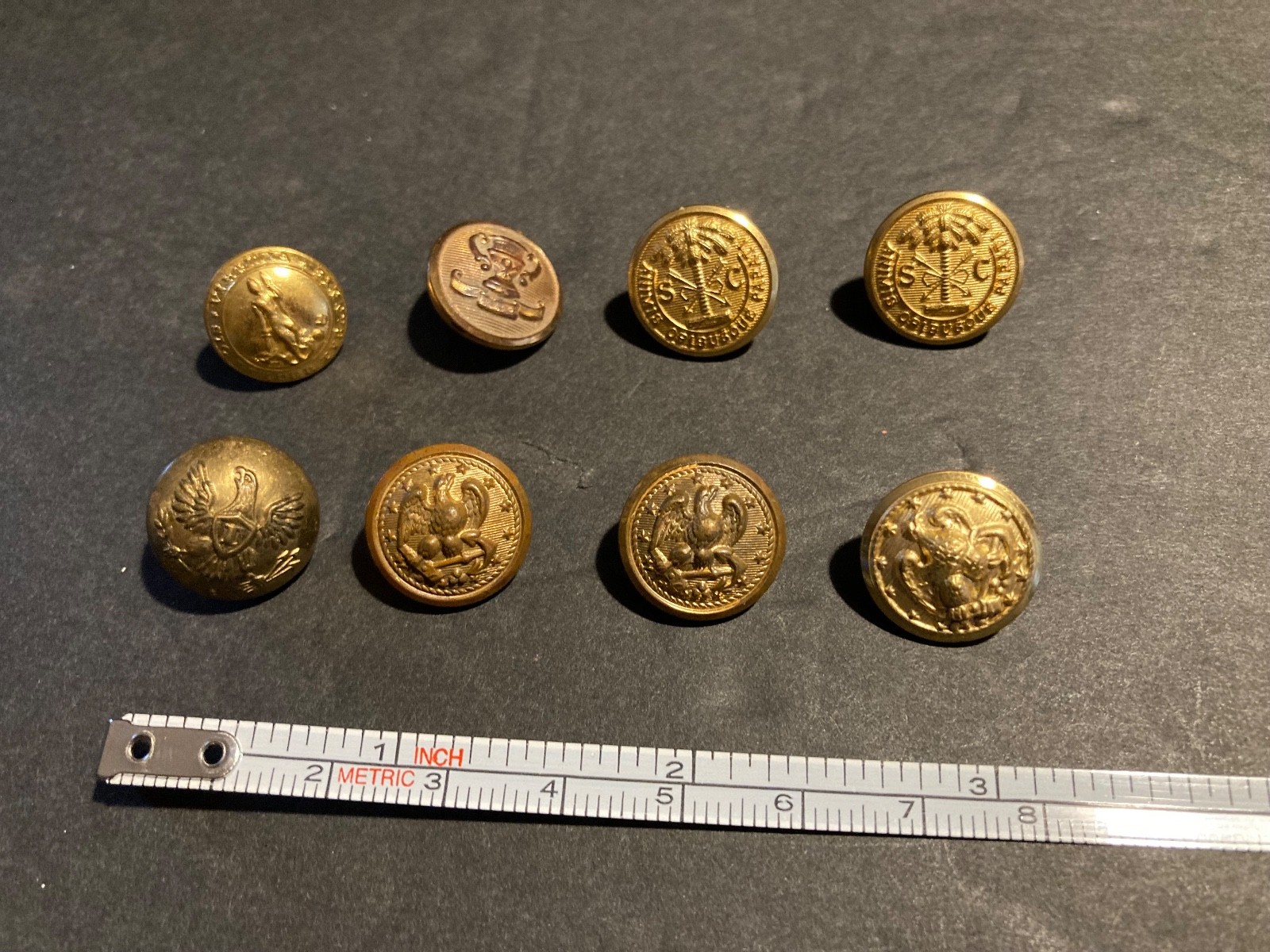 Civil War Reproduction Reenactment Coat Tunic Collar Cuff Buttons