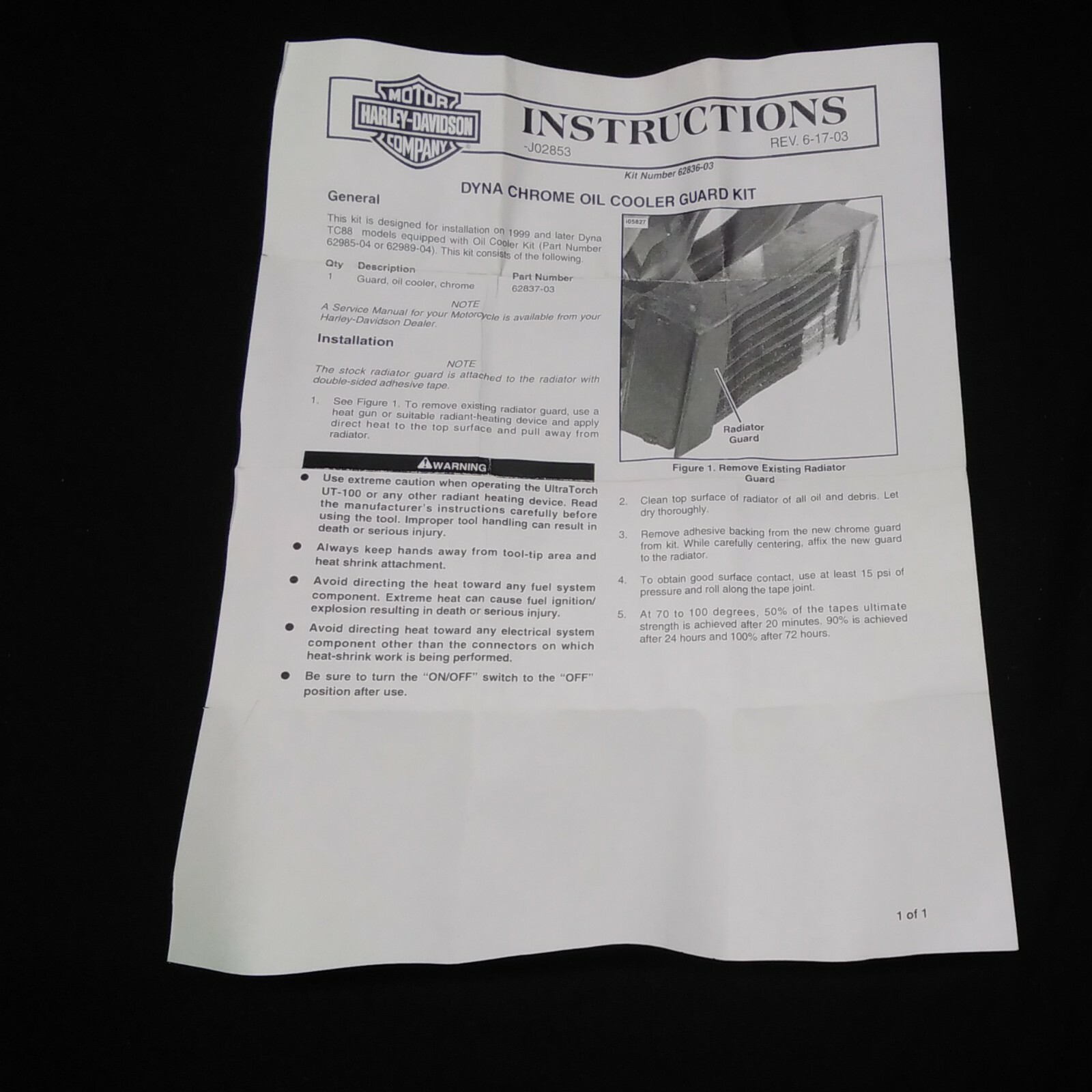 HARLEY DAVIDSON GENUINE 99-LATER DYNA CHROME OIL COOLER GUARD 62836-03