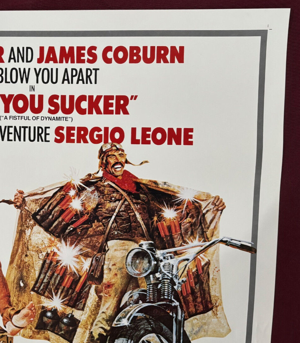 DUCK YOU SUCKER POSTER 1971 R80 JAMES COBURN ROD STEIGER