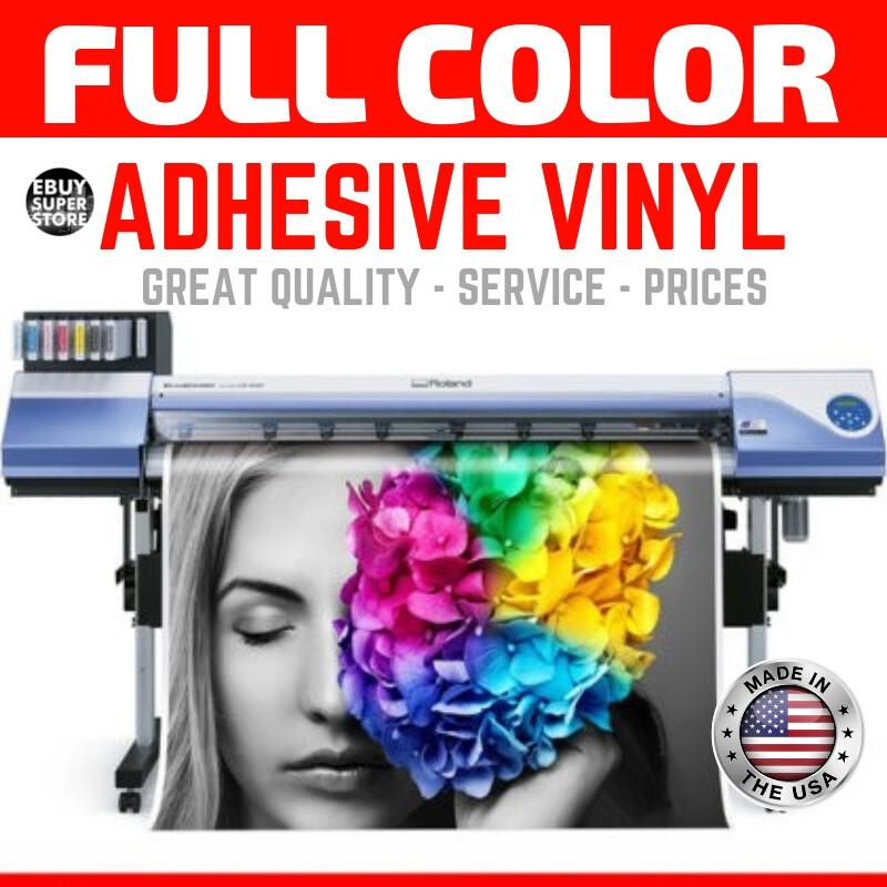 CUSTOM ADHESIVE VINYL FULL COLOR - FREE SHIPPING
