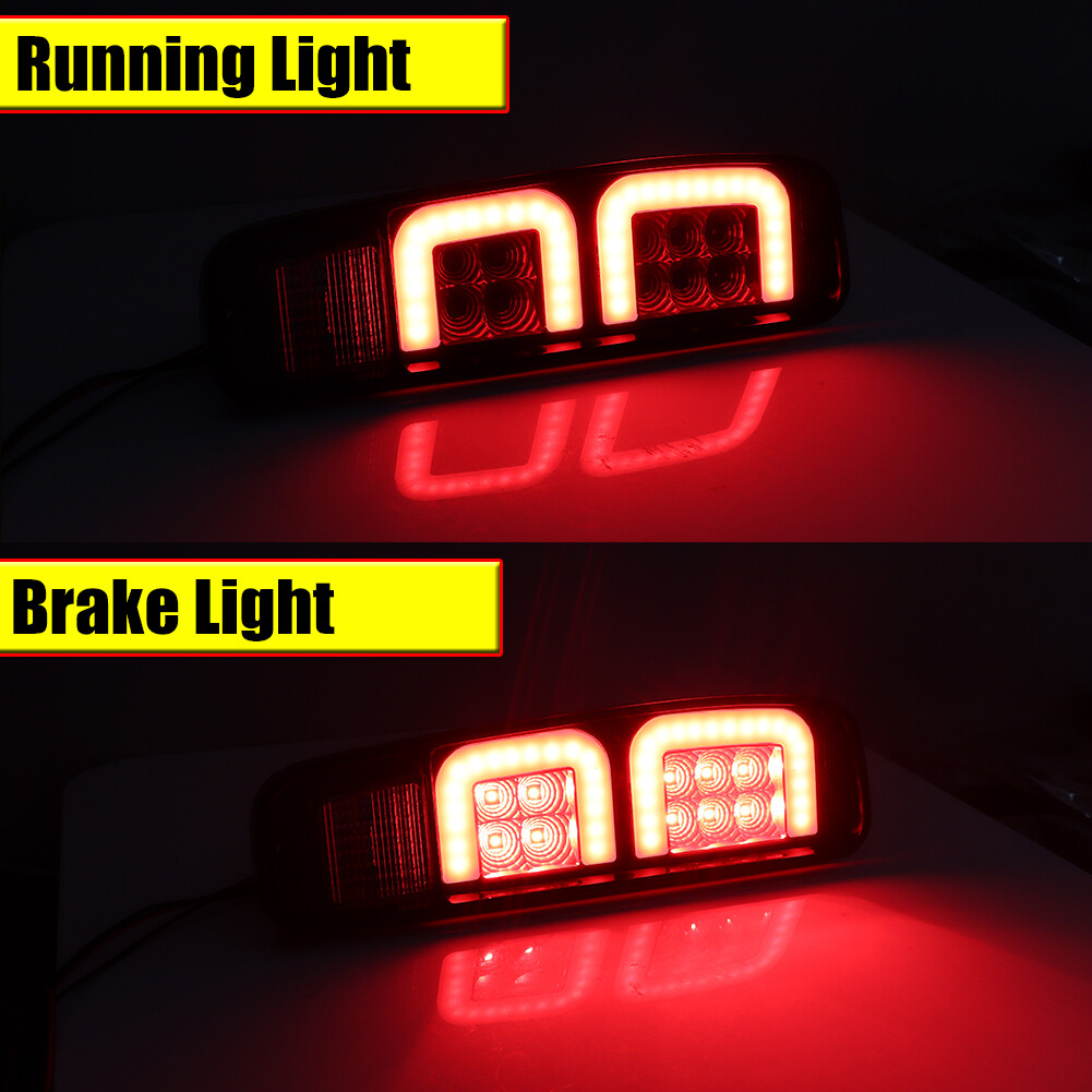 6PCS Smoke LED Tail Light & Side Marker Lamp For Ford F150 F250 E150 Truck 73-79