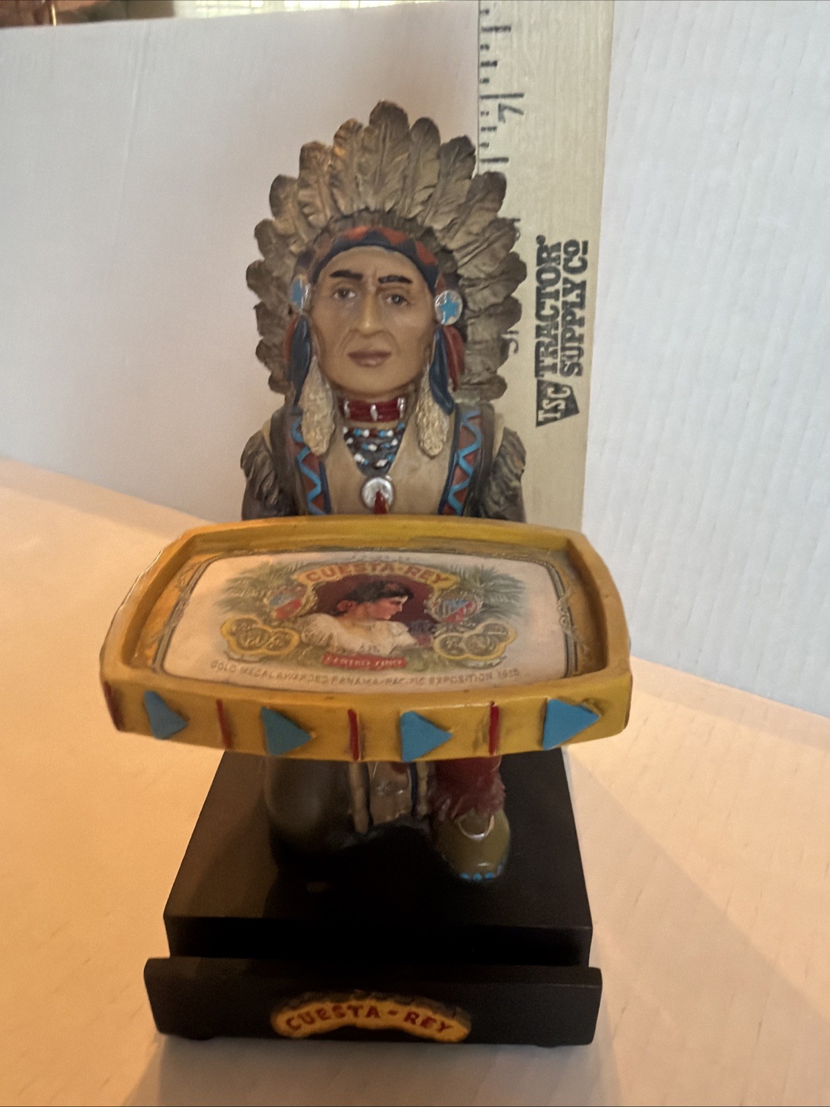 CUESTA REY LIMITED EDITION CHIEF COPPER PENNY COLLECTIBLE CIGAR STORE INDIAN