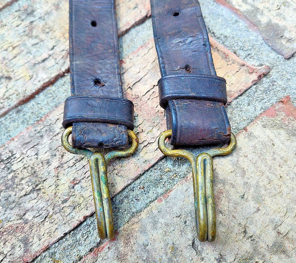 Scarce Original Civil War/Indian Wars Leather Strap Keepers/Slides, Set of Two
