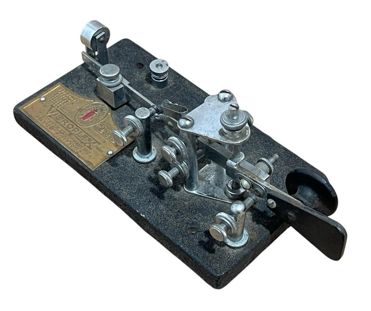 Vibroplex Champion Bug Morse Code Telegraph Key SN 148456 Ham Radio 1939-40s