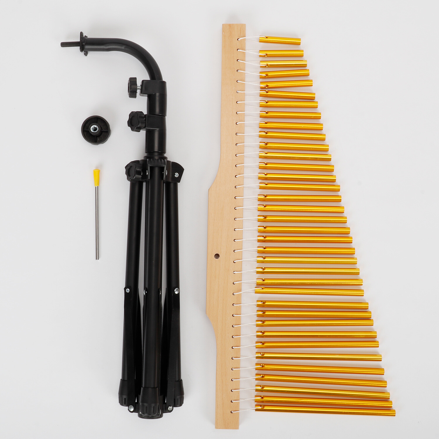 36-Tone Bar Chimes Single-Row Wind Chime W/Tripod Stand Stick Percussion Device