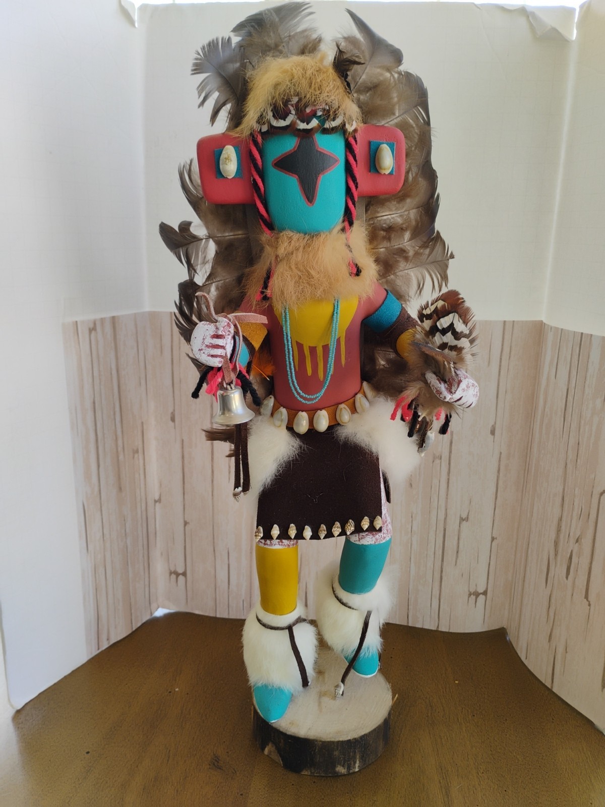 Vintage Large Navajo Kachina Doll Chasing Star Signed By Artist I McB