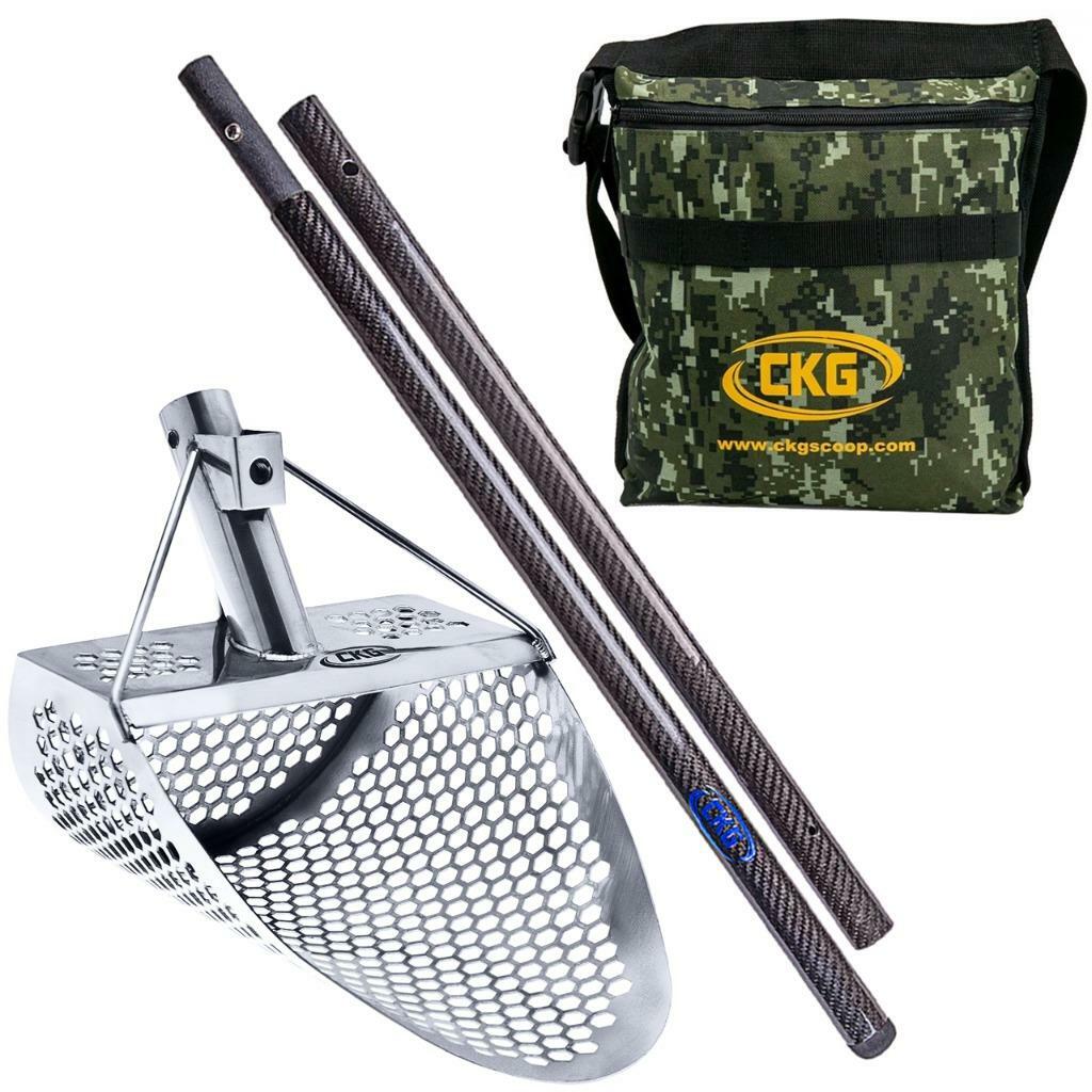 CKG Sand Scoop Metal Detecting Handle Pole Carbon Shovel Scoop Scooper Detector