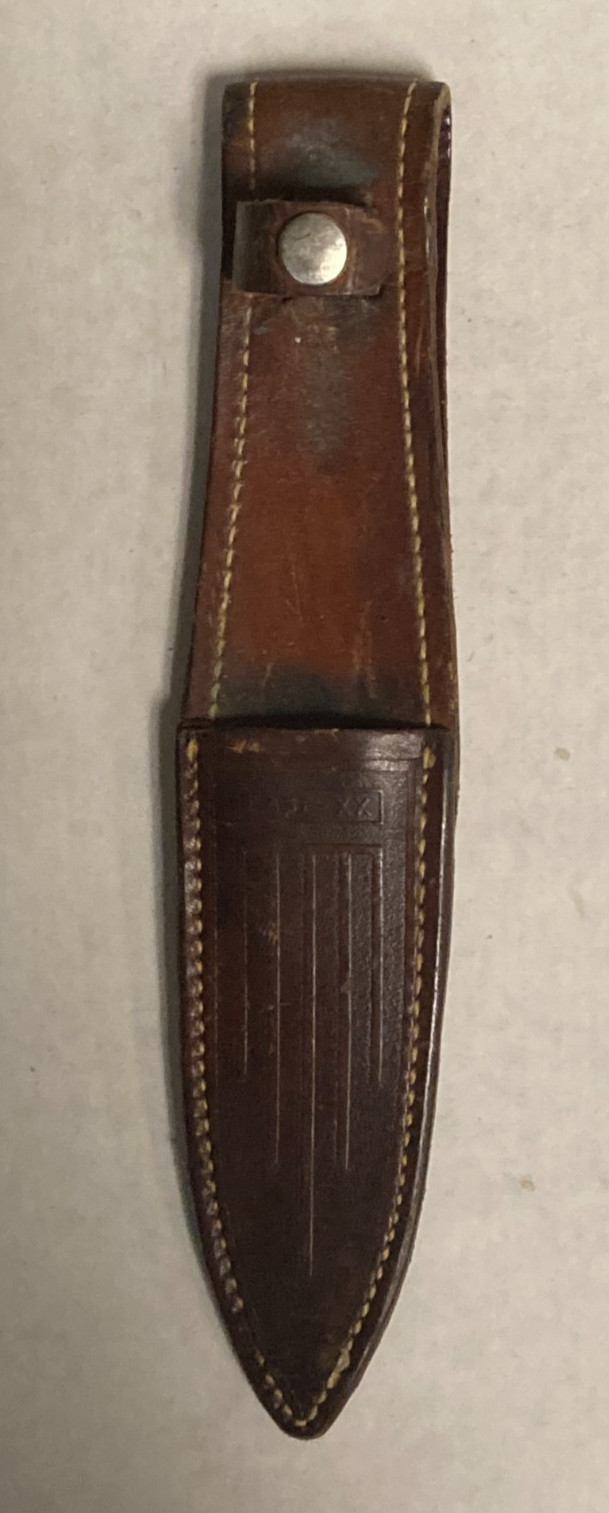 Vintage Case XX USA Hunting Knife Snap 10" Leather Sheath Only