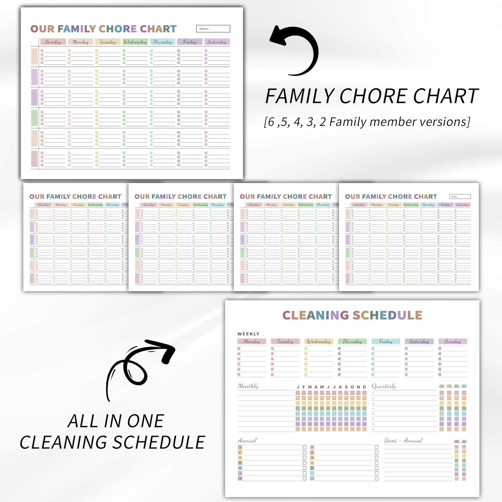 Adhd Cleaning Planner for Adults Women, Cleaning Schedule and Checklist Organ...