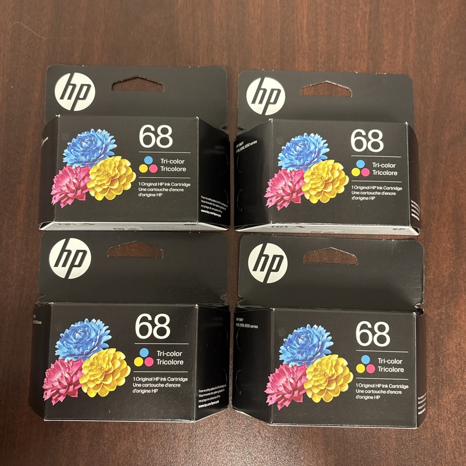 4 Pack - HP 68 Tri-Color Ink Cartridges  7FP20TN EXP 11/26