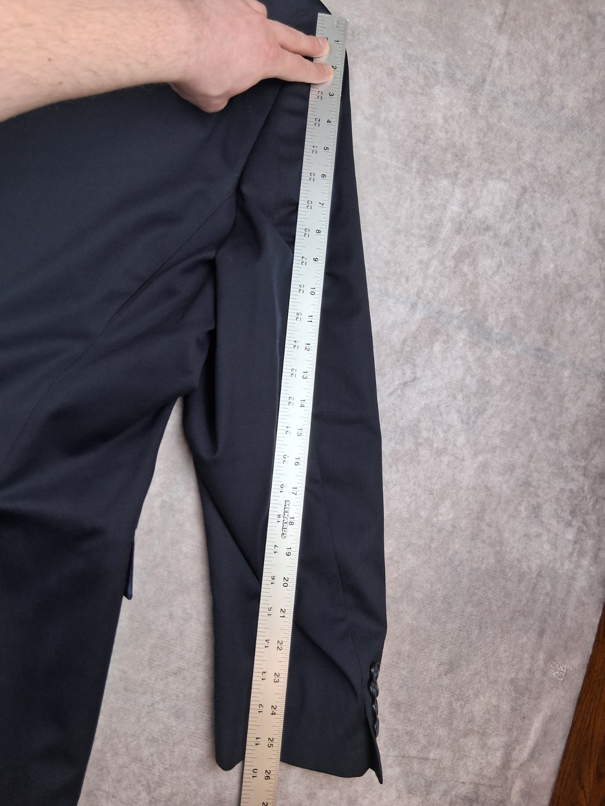 Hart Schaffner Marx Blazer Men 48L Navy Blue Chicago Fit Wool Blend Sport Coat