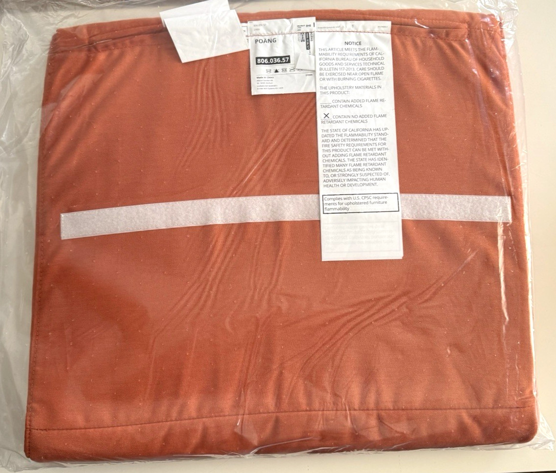New IKEA POANG Footstool Ottoman Cushion Knisa bright orange 806.036.57